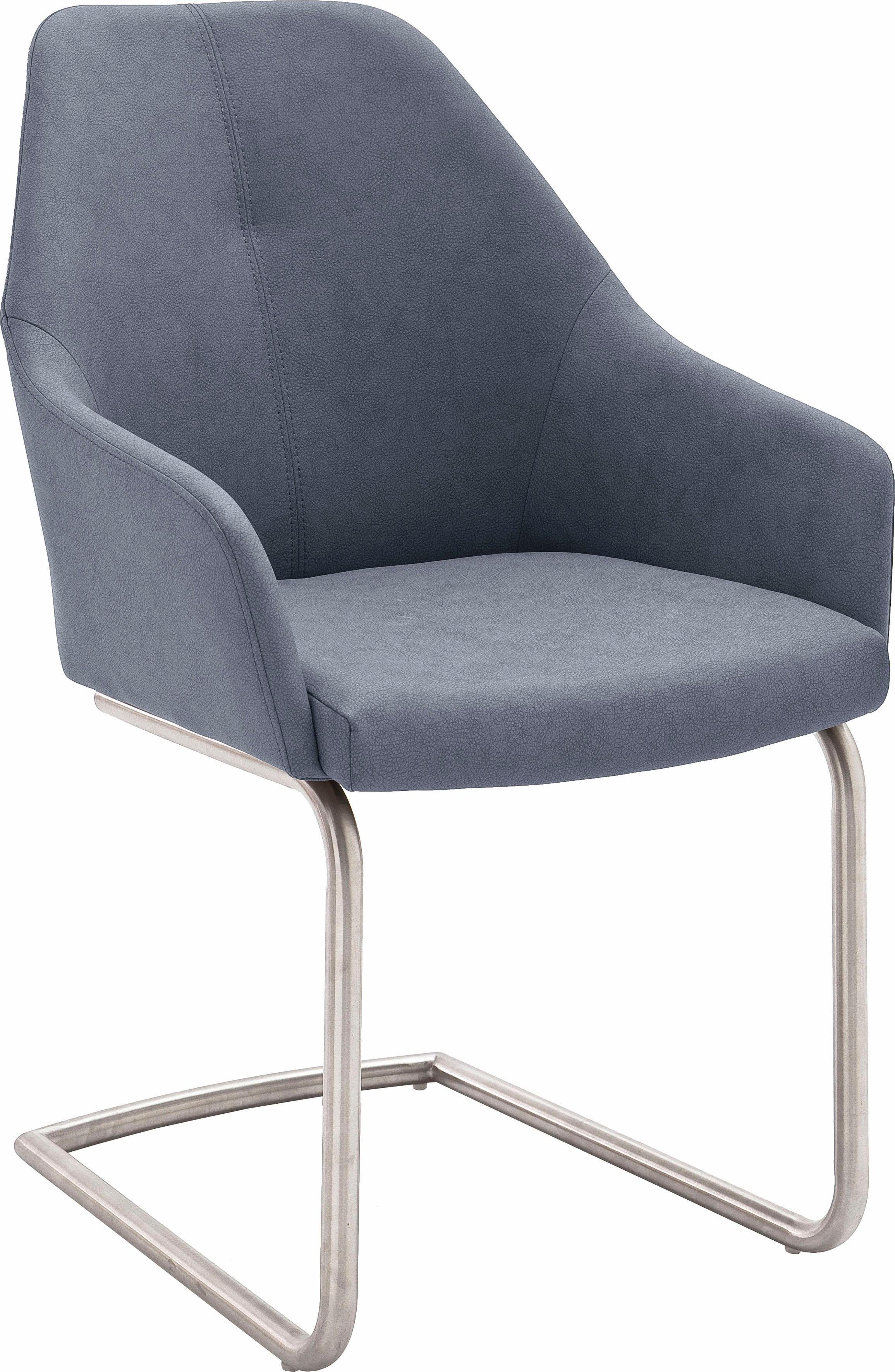 (Set, furniture Graublau A MCA kg MADITA St), Stuhl Freischwinger max. | 130 belastbar Graublau bis 2