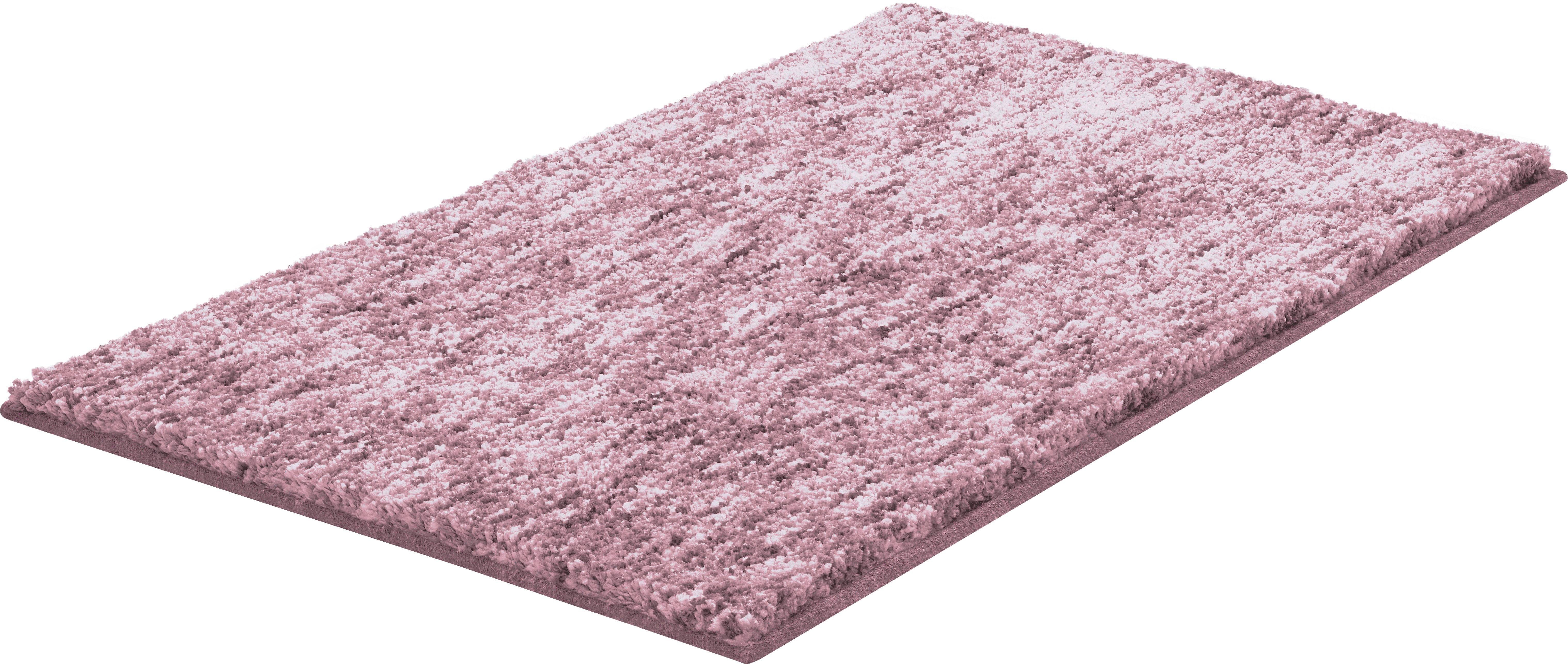 Grund Badematte Mirage, Höhe 27 mm, rutschhemmend beschichtet, fußbodenheizungsgeeignet, Polyester, rechteckig, besonders dichter Flor, Badematte in Melange-Optik