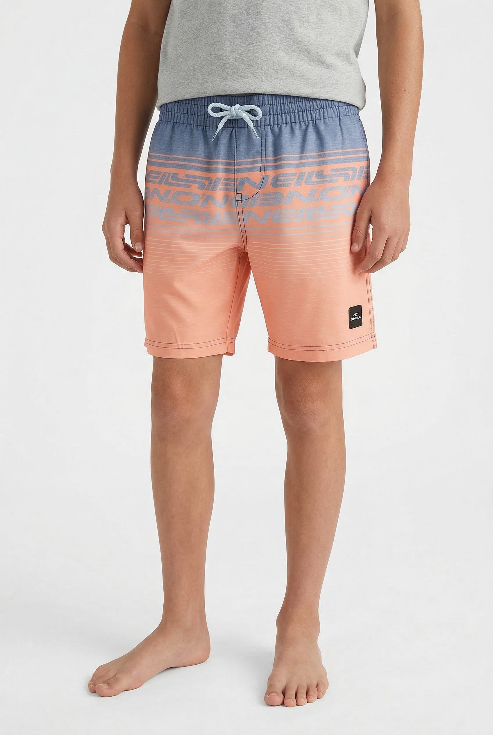 O'Neill Badeshorts O'NEILL LOGO STRIPE SWIMSHORTS mit Eingrifftaschen, schnell trocknend