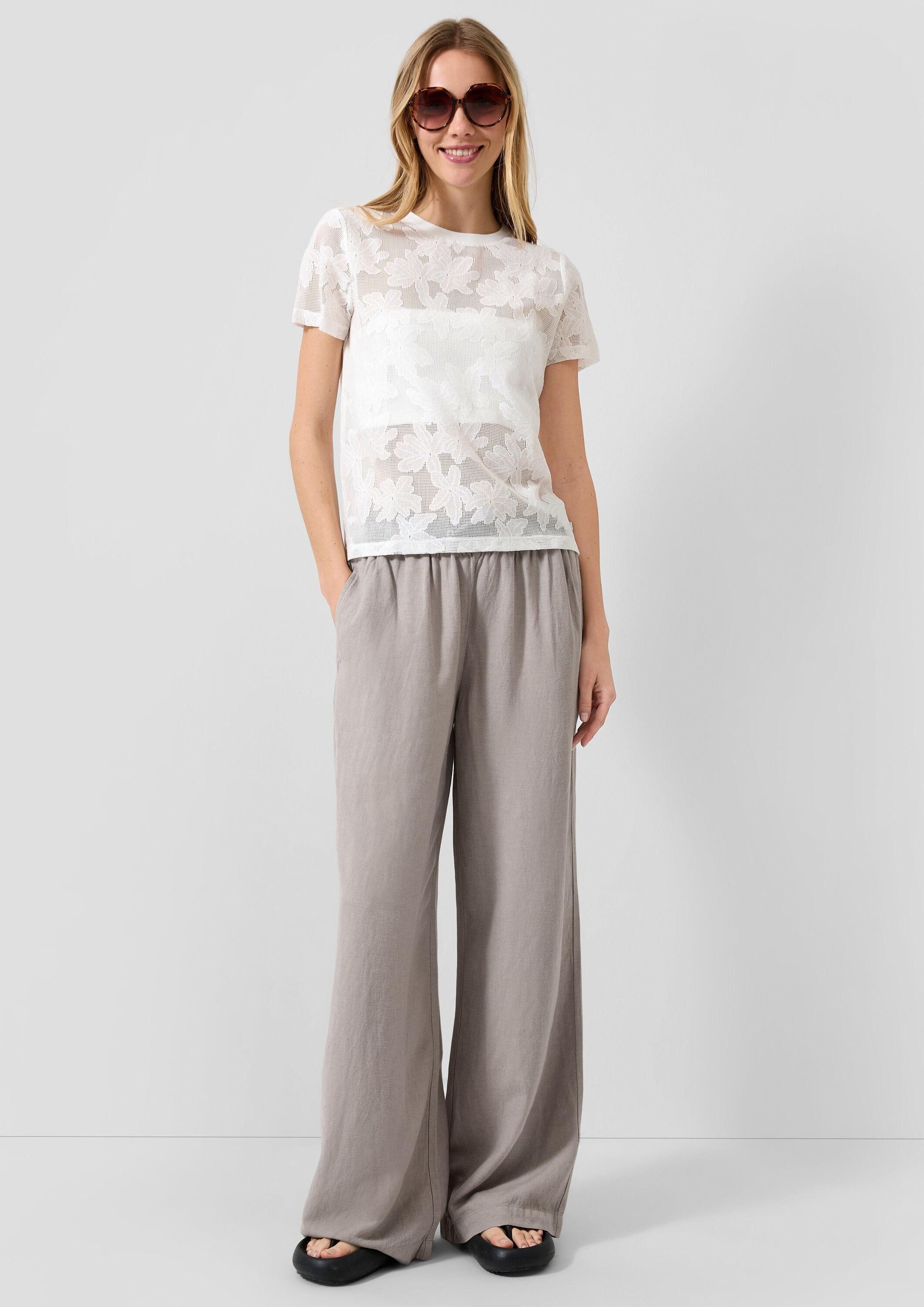 QS Chinos Hose Leinenmix-Hose