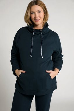 Ulla Popken Sweatshirt Bellieva-Sweatshirt elastische Seitennähte Langarm