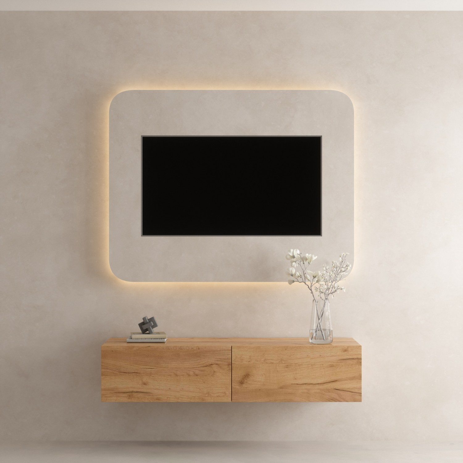 Planetmöbel TV-Board WEST (TV Lowboard, 1 St., Fernsehschrank hängend oder stehend), Fernsehtisch 1x 140cm breit