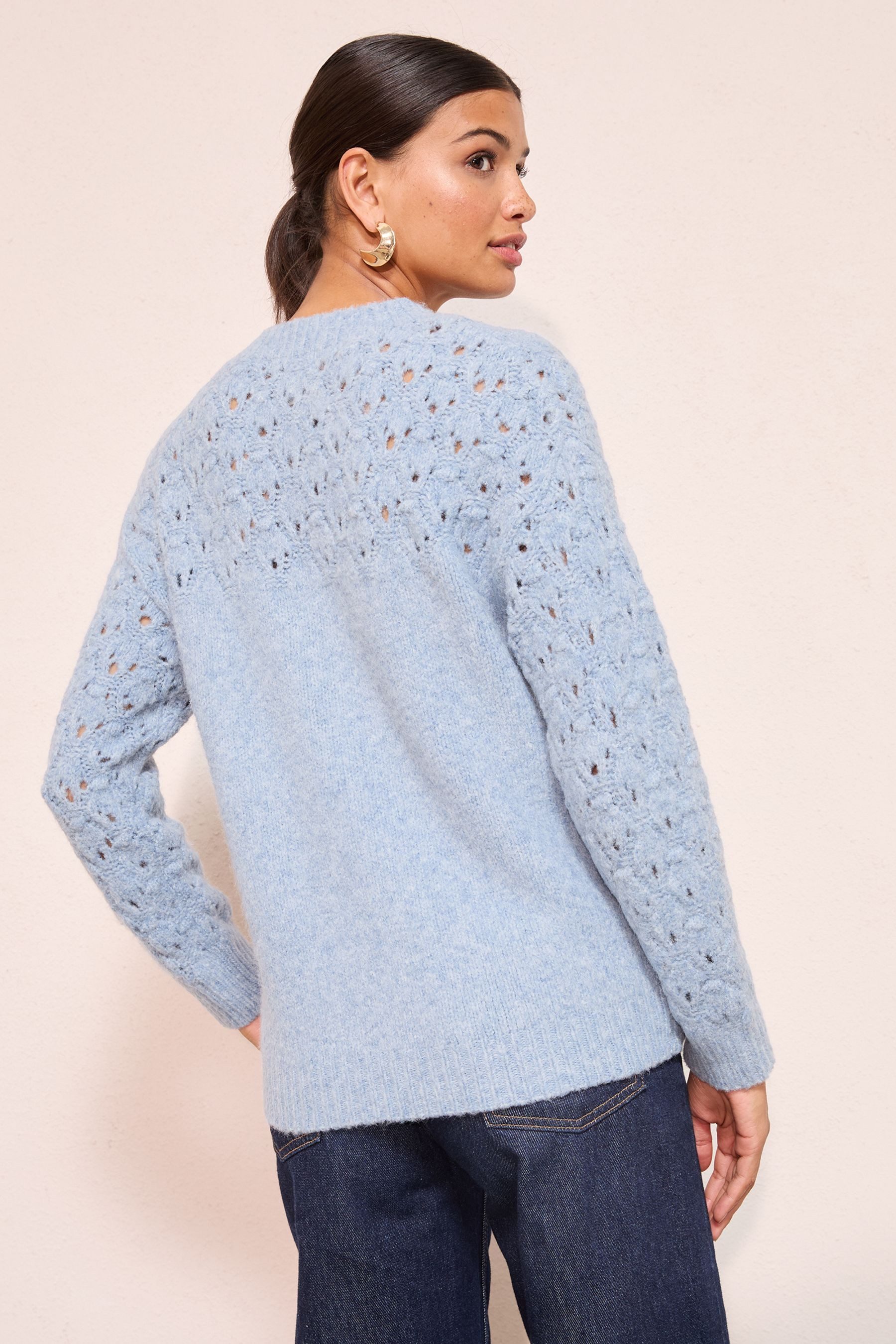 Friends Like These Strickpullover Friends Like These Pullover mit Lochmuster (1-tlg)