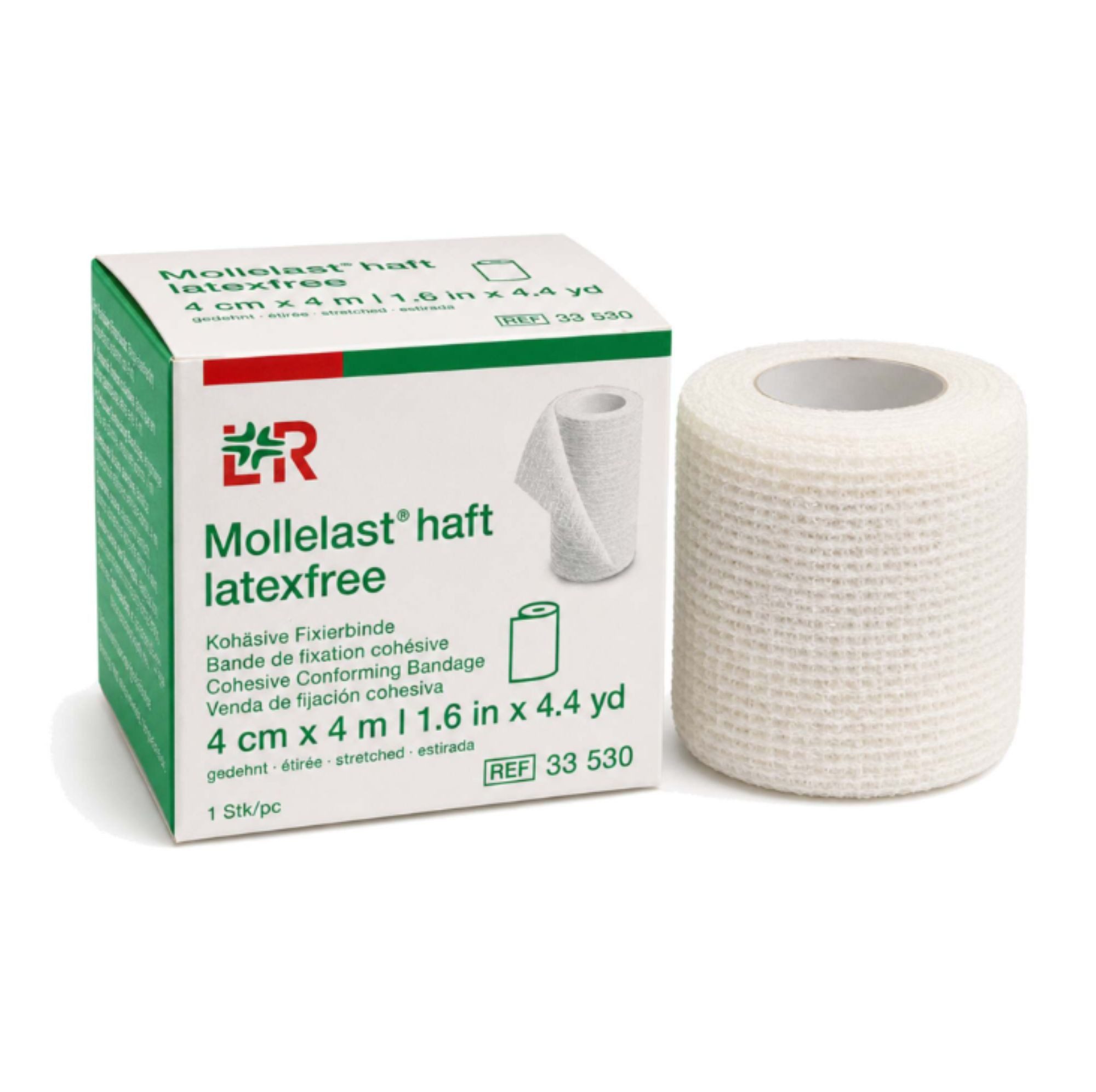 Lohmann & Rauscher GmbH & Co.KG Fixierpflaster MOLLELAST haft Binden latexfrei 4 cmx4 m weiß
