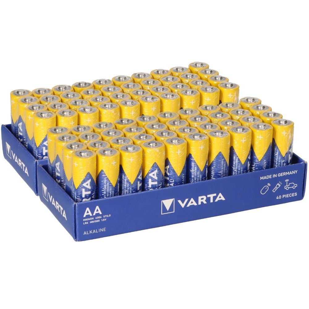 80x Varta 4006 Industrial Mignon Batterie AA Batterie