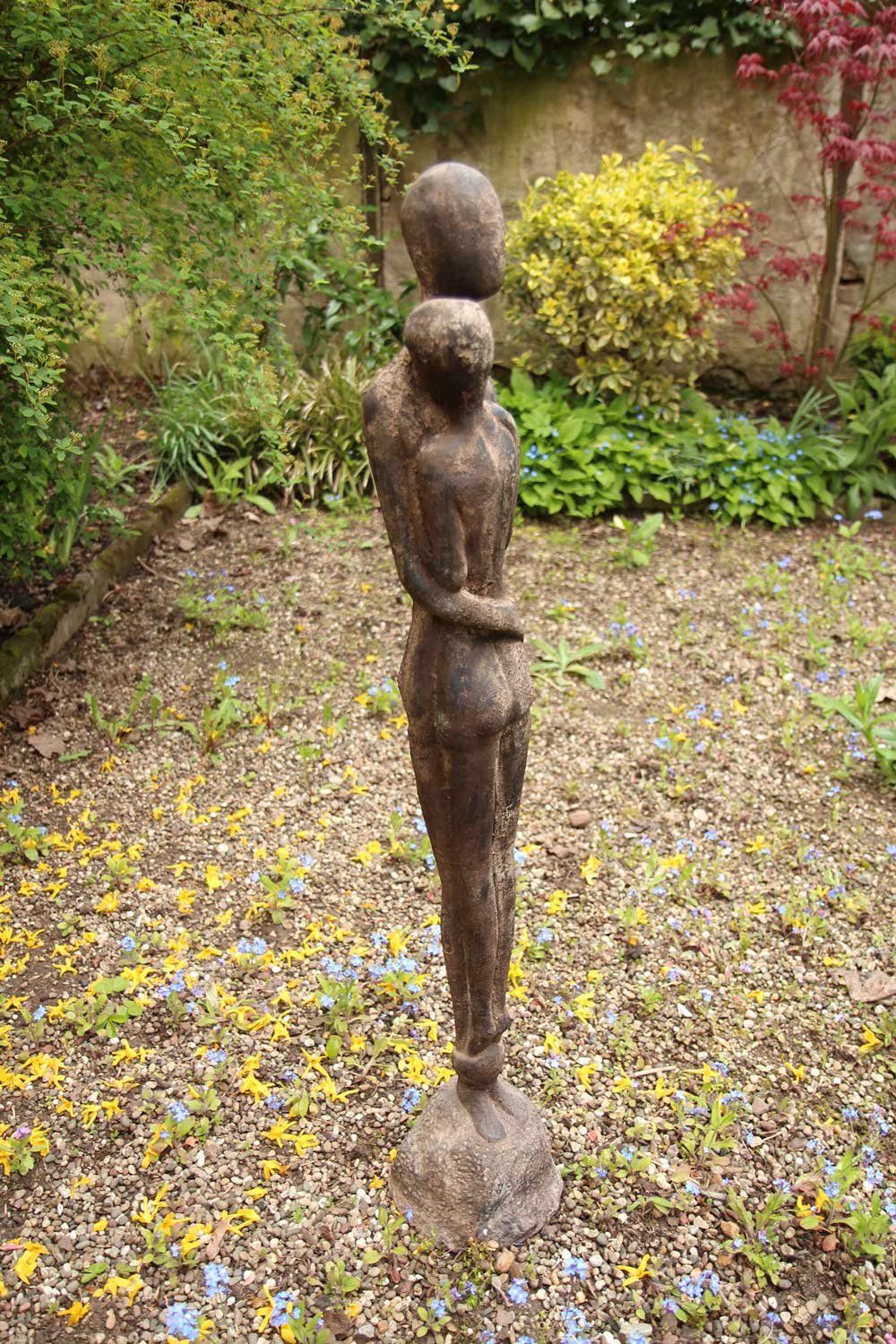Aubaho Garten Eisen Liebe Paar Gartenfigur 98cm moderne Statue Skulptur