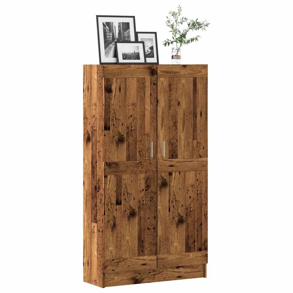 vidaXL Bücherregal Bücherschrank Altholz-Optik 82,5x30,5x150 cm Holzwerkstoff, 1-tlg.