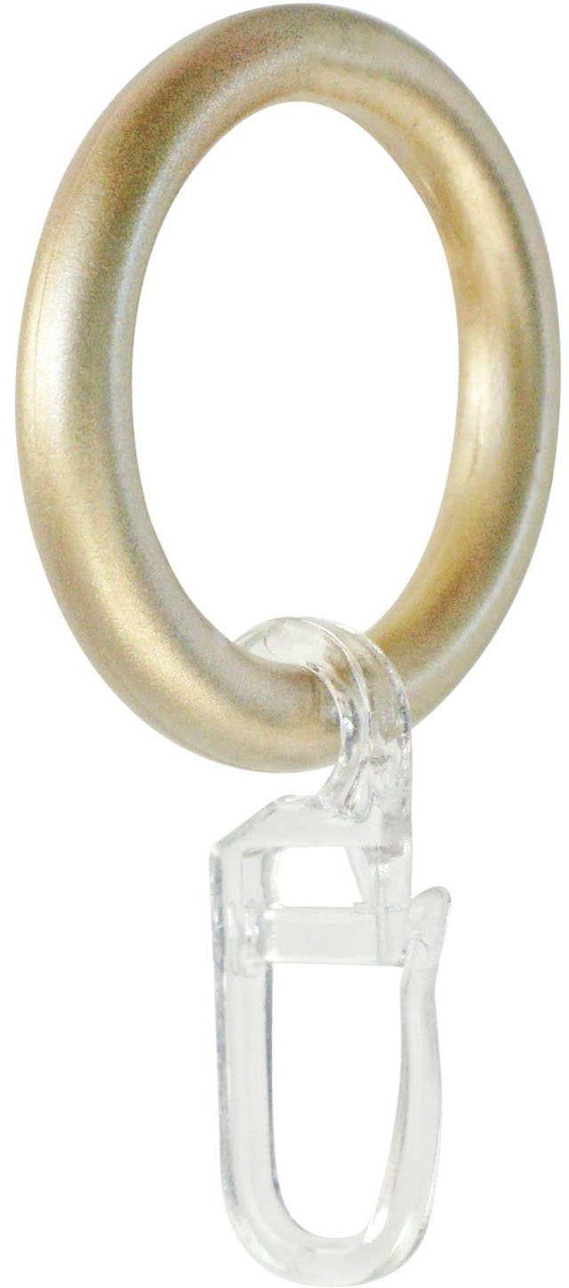 GARESA Gardinenring Kunststoffring mit Haken, (20-St), für Durchmesser bis 20mm, einfache Montage