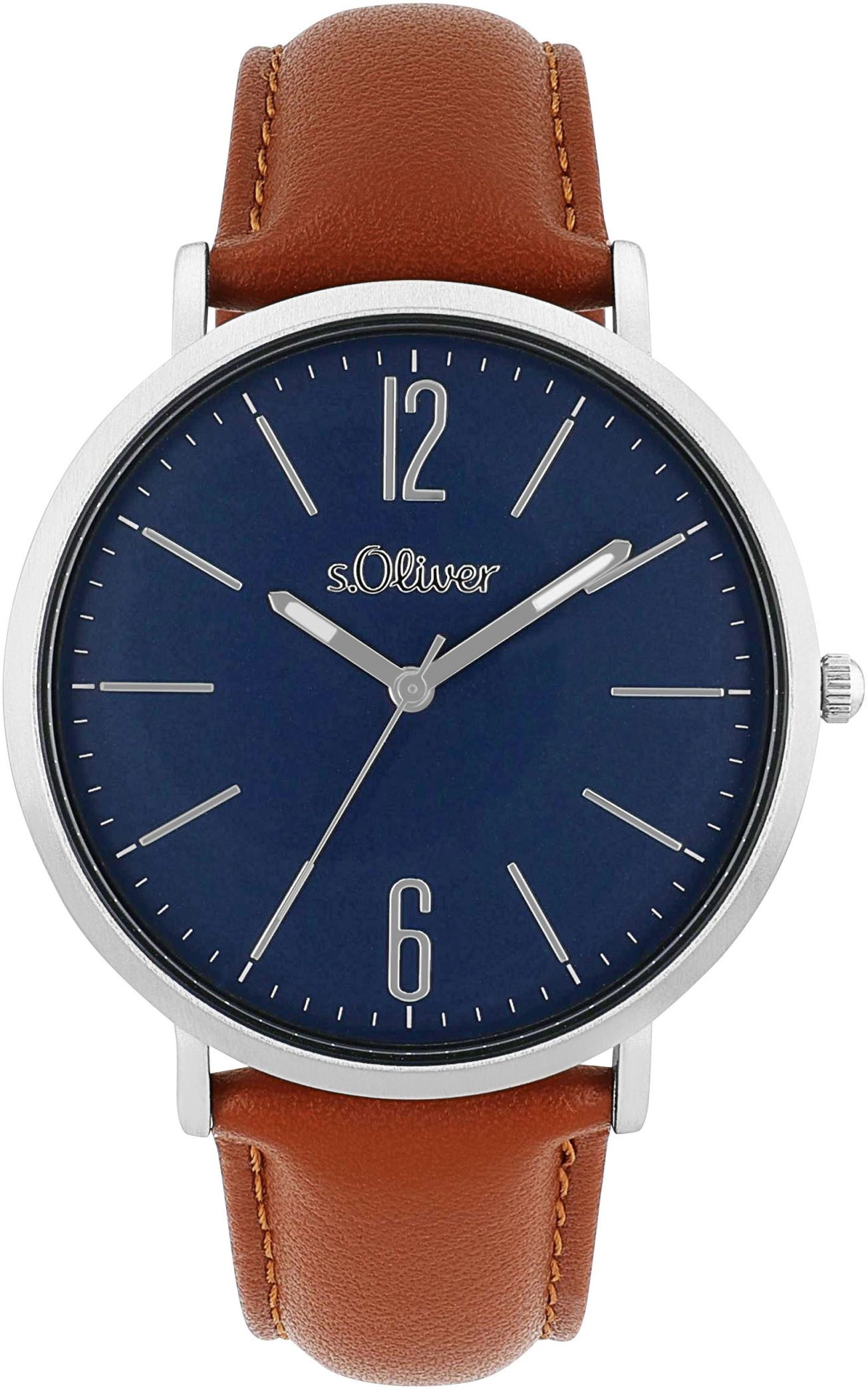 s.Oliver Quarzuhr 2038386, Armbanduhr, Herrenuhr, Mineralglas, günstig online kaufen