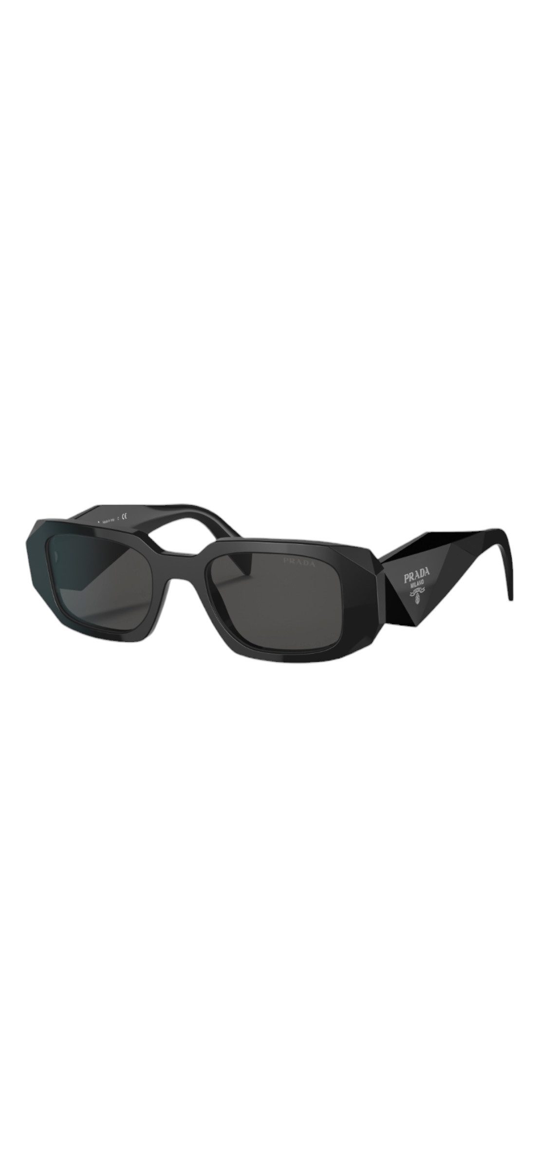 PRADA Sonnenbrille Prada Sonnenbrille PR 17WS Schwarz Rechteckig Acetat