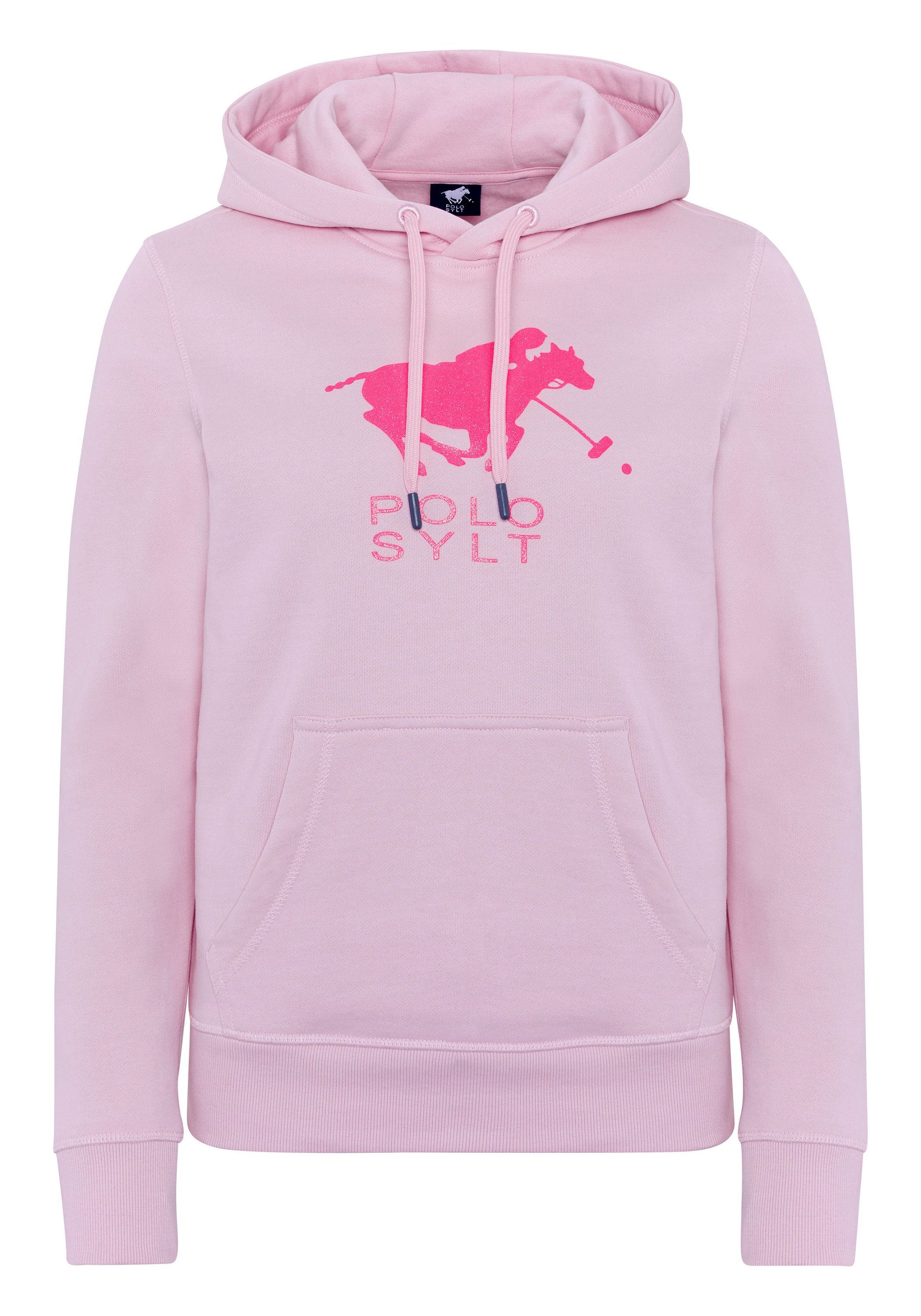 Polo Sylt Kapuzensweatshirt mit Polo Sylt Frontprint Pink Lady