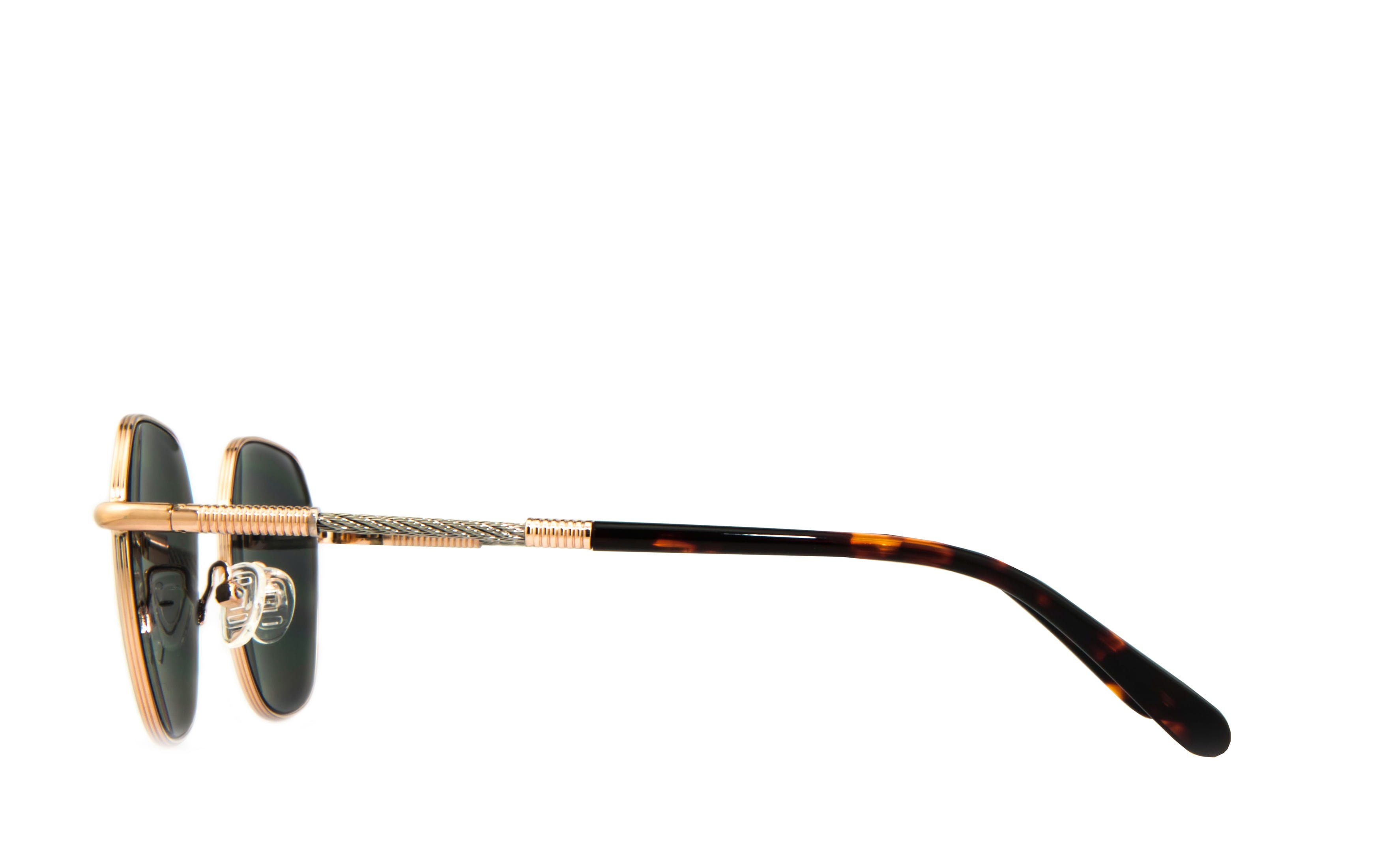 Sonnenbrille EYEWEAR HLT® Flex-Scharniere BTE002go-a Qualitätsgläser, BERTONI