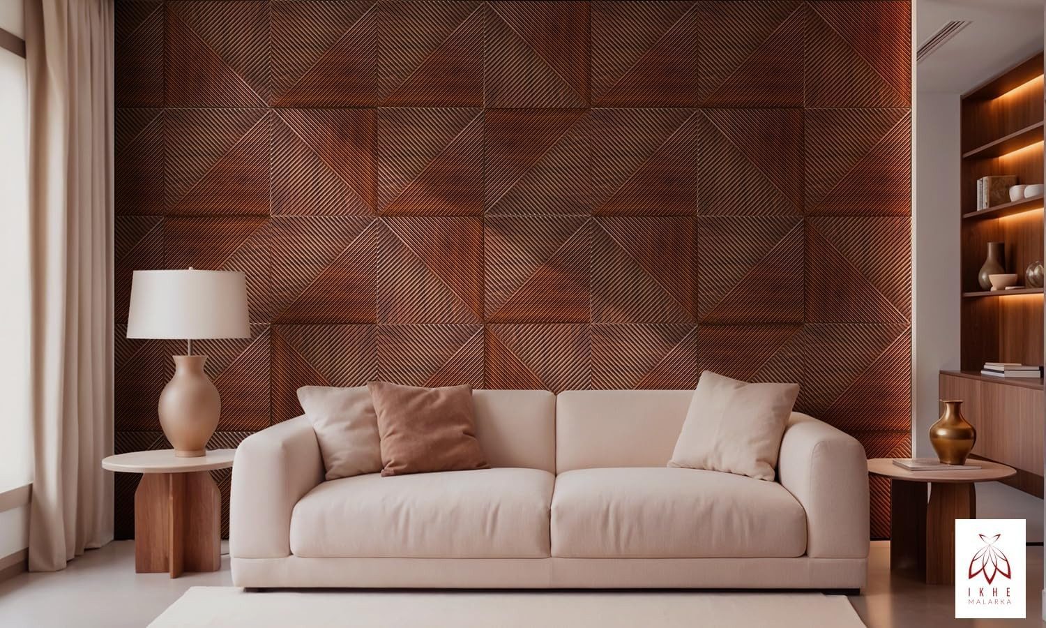 IKHEMalarka 3D Wandpaneel 3D Paneele PVC Kunststoffpaneele, BxL: 50,00x50,00 cm, 0,25 qm, (1 Stück, 3D Wandpaneele Deckenpaneele) hochwertige & harte PVC 3D Pla – Bild 5 von 5