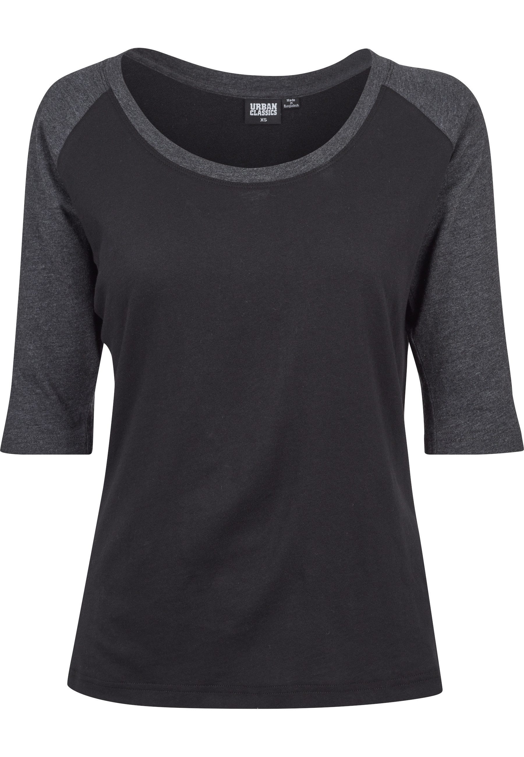 URBAN CLASSICS Kurzarmshirt Urban Classics Damen Ladies 3/4 Contrast Raglan Tee (1-tlg)
