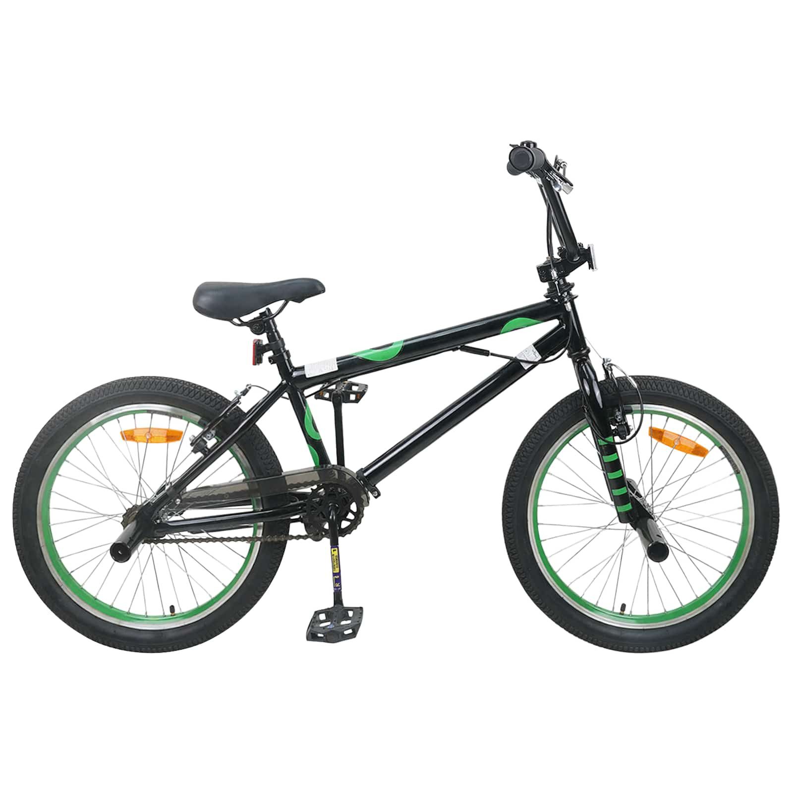 vidaXL Kinderfahrrad 139 x 67 x 91 x cm BMX Rad 20 Zoll für über 9 Jahre alt Schwarz