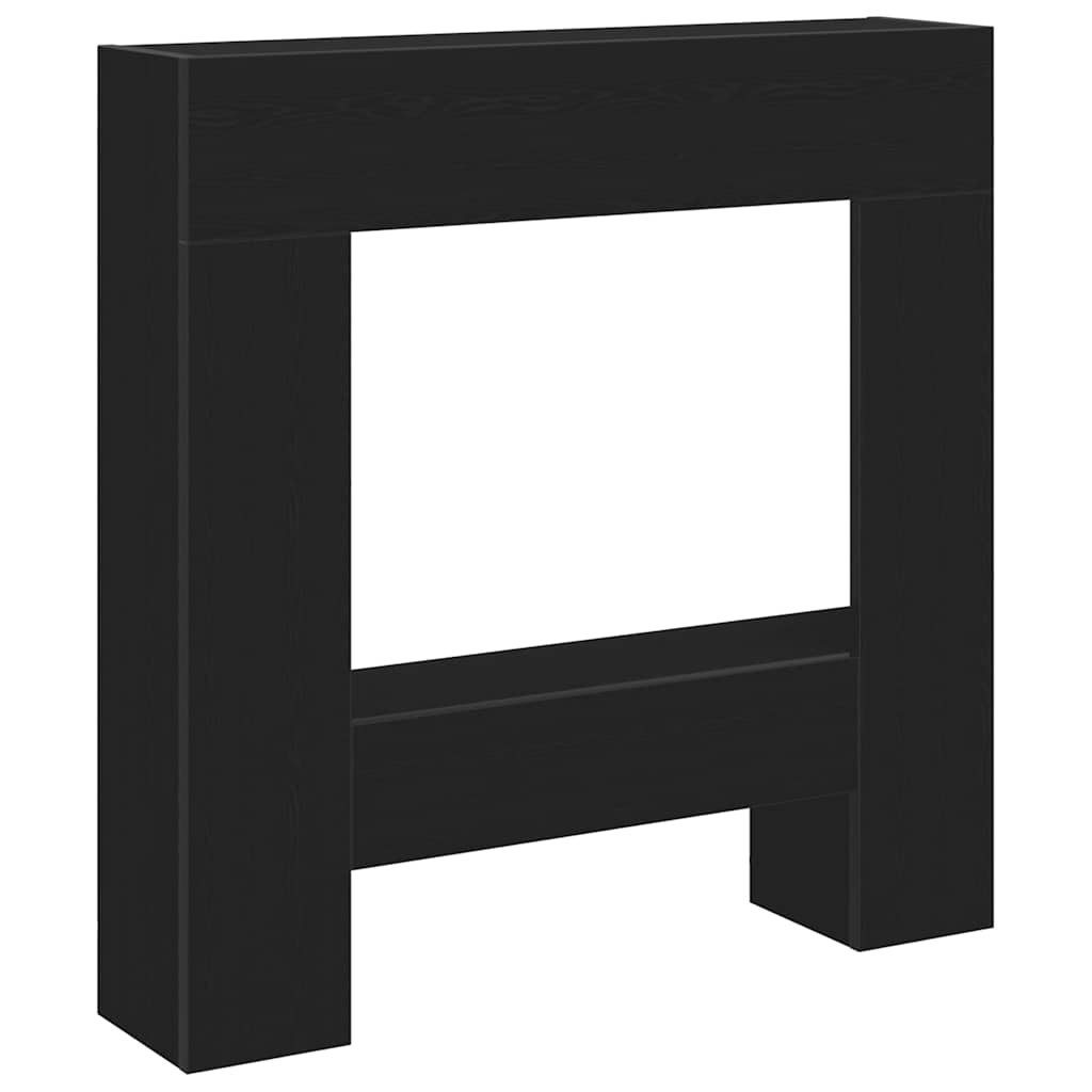 vidaXL Kaminumbauschrank Kaminumrandung Schwarz Eichen-Optik 81x18x82 cm Holzwerkstoff