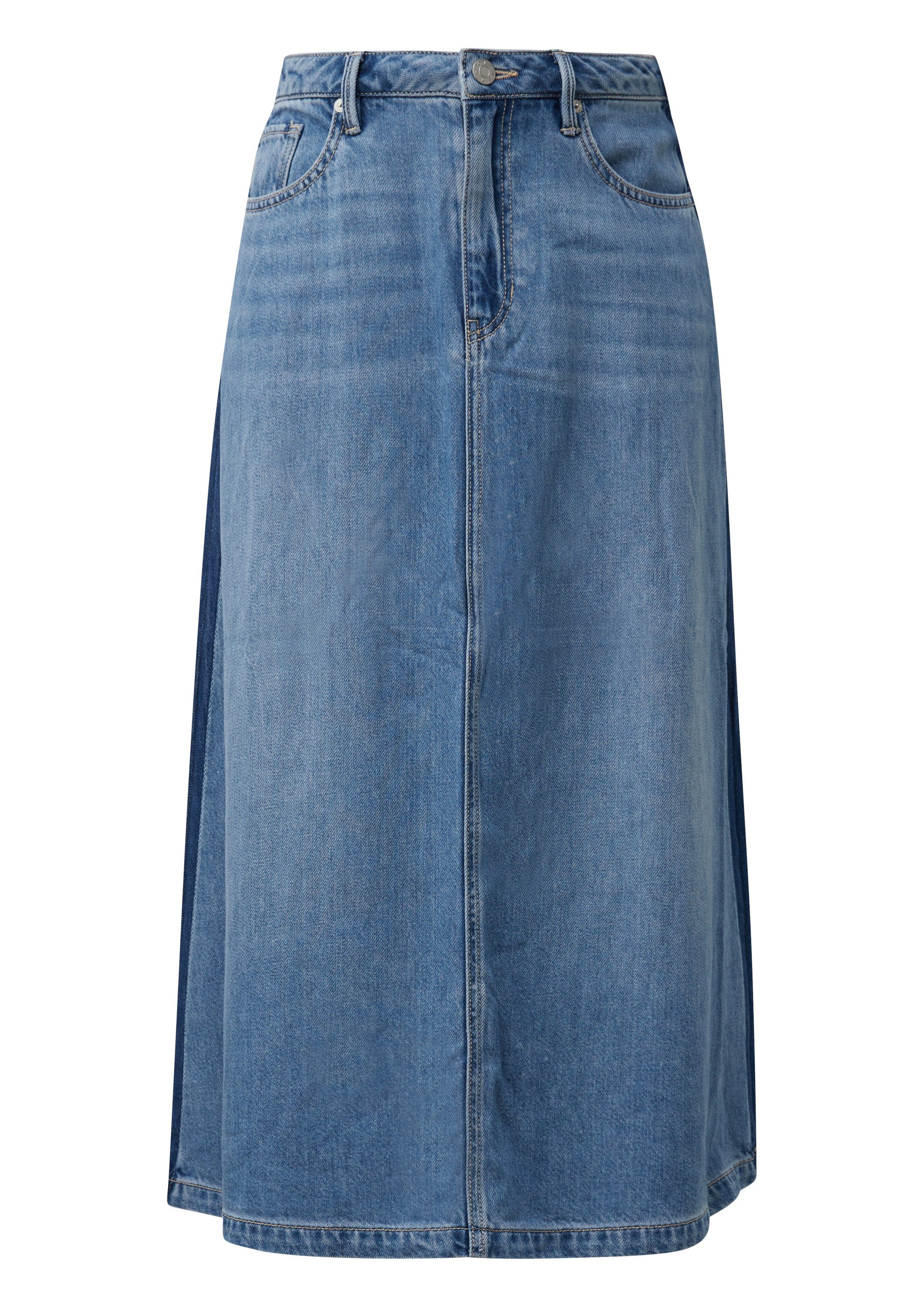 s.Oliver Midirock Rock Ausgestellter Midi-Jeansrock aus Lyocellmix mit hohe günstig online kaufen