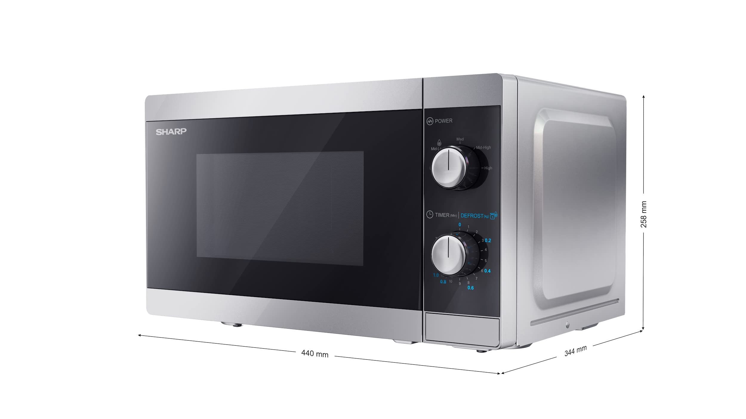 Sharp Küchenarmatur Sharp Magnetron YC-MS01E-S 20L Mikrowelle (Mikrowelle, Mikrowelle)
