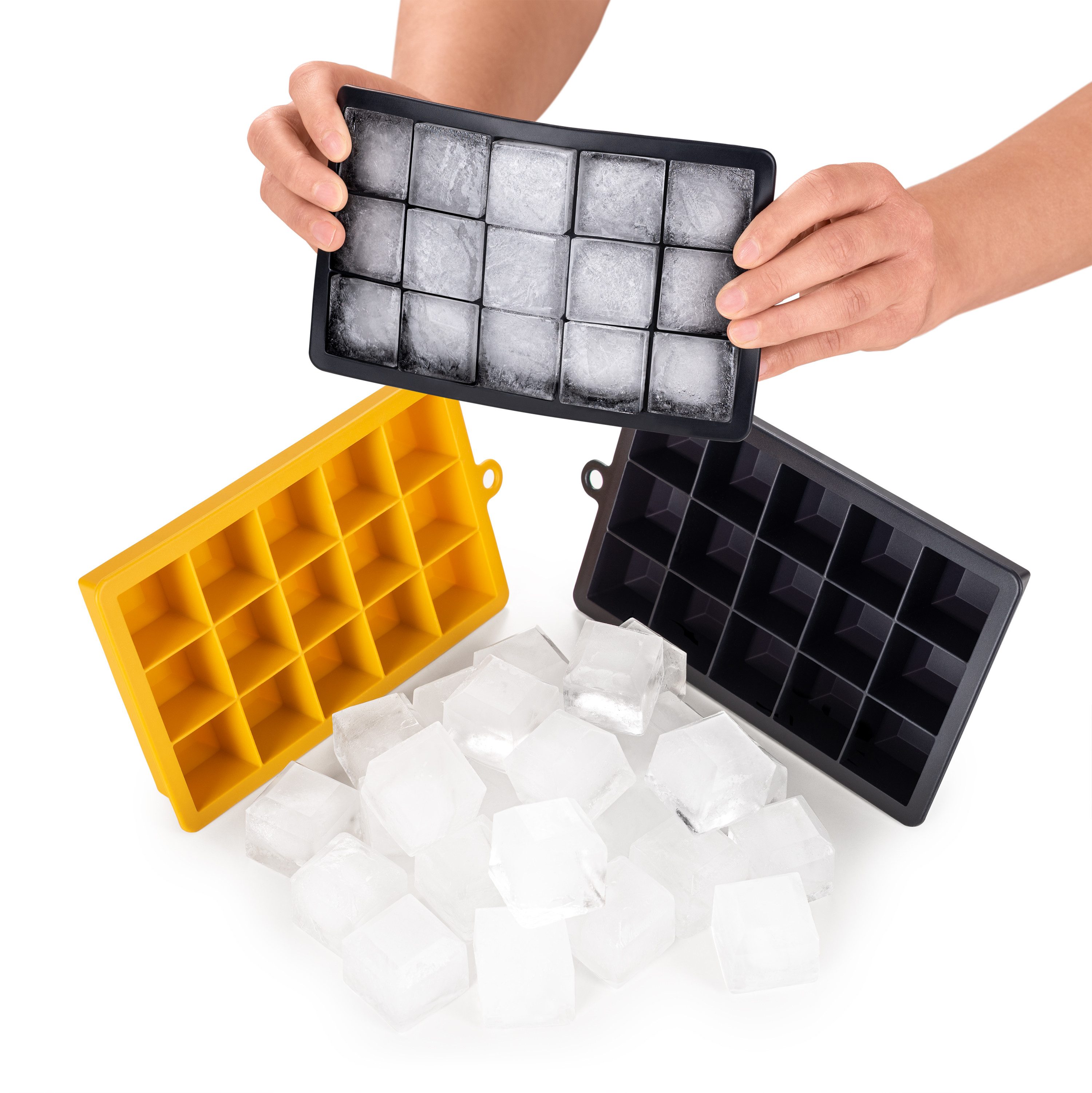 Blumtal Eiswürfelform Silikon - Größe XL, 2x15er Pack, BPA frei, Leichtes Herauslösen