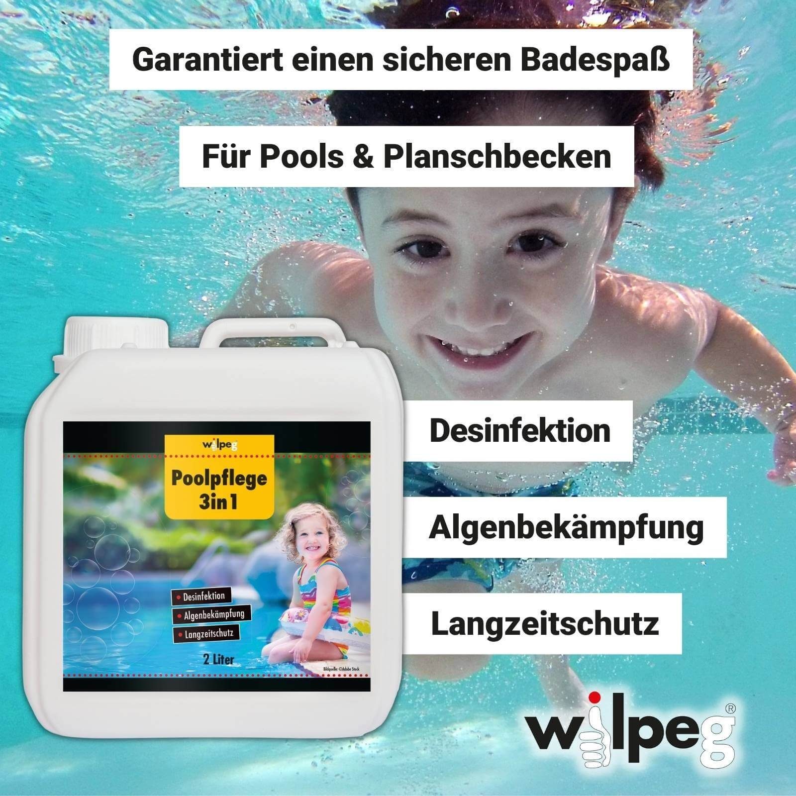 wilpeg® Poolpflege Poolpflege 3in1 2L, Desinfektion günstig online kaufen