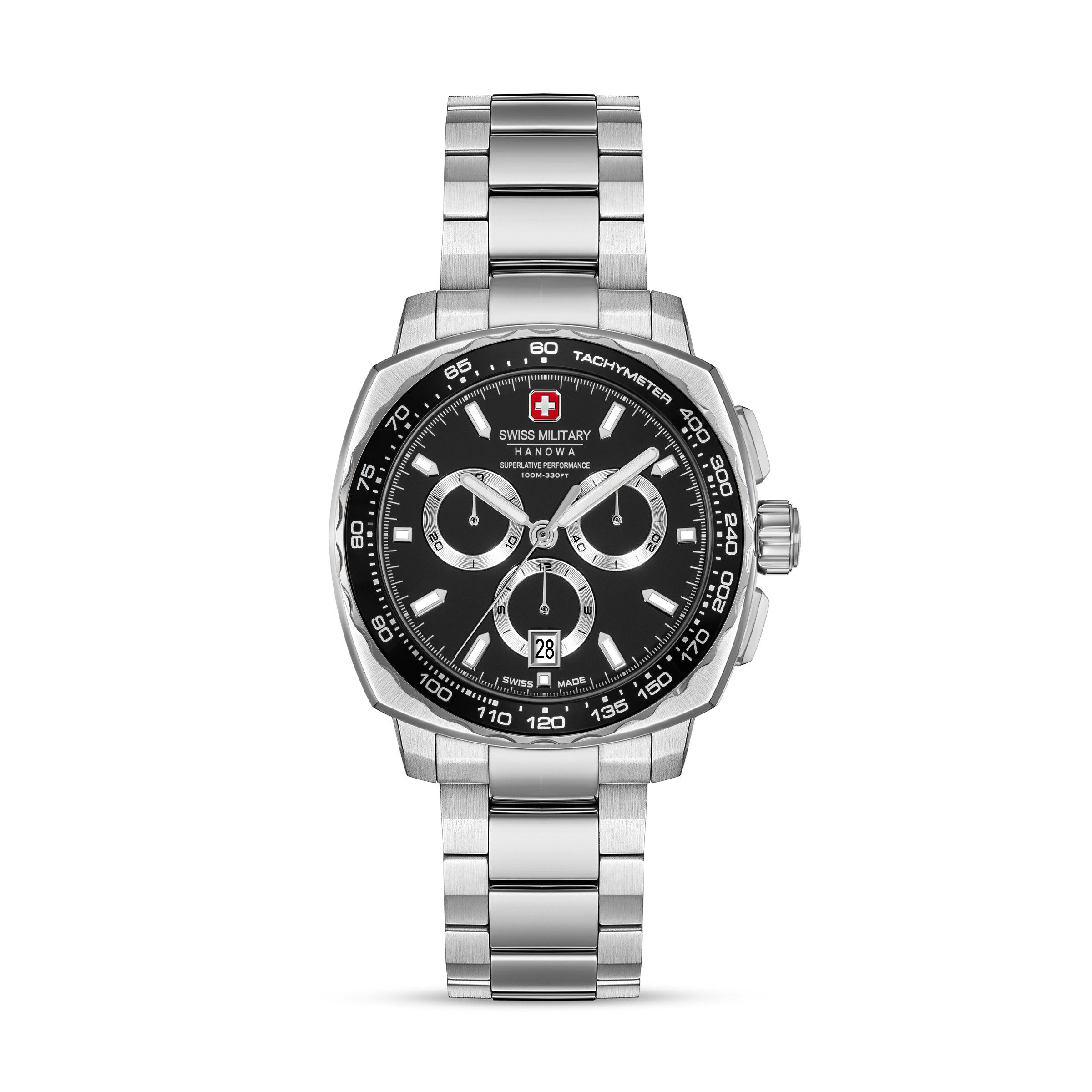 Swiss Military Hanowa Chronograph Speedwell SMWGI0006802, Quarzuhr, Armbanduhr, Herrenuhr, Swiss Made, Edelstahlarmband, analog