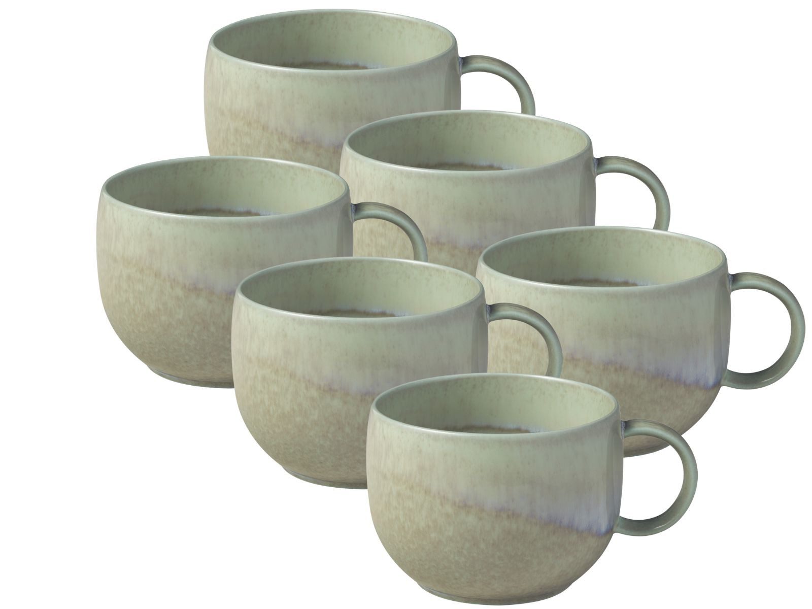 like. by Villeroy & Boch Geschirr-Set Perlemor Alga Kaffeetasse 0,27l Set6, Premium Porcelain