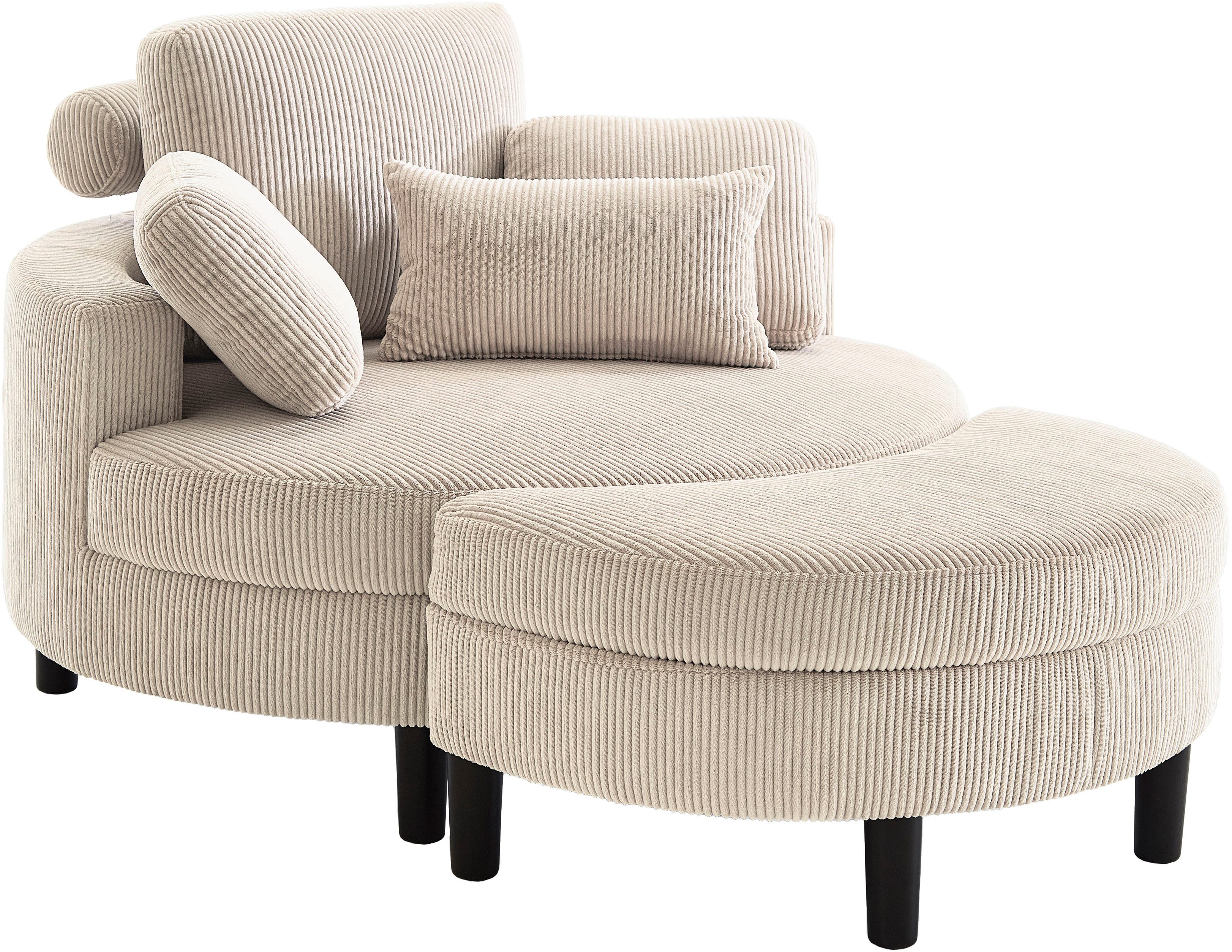 ATLANTIC home collection Loveseat Ravi, B: 114 cm, XXL- Sessel, mit Staurau günstig online kaufen