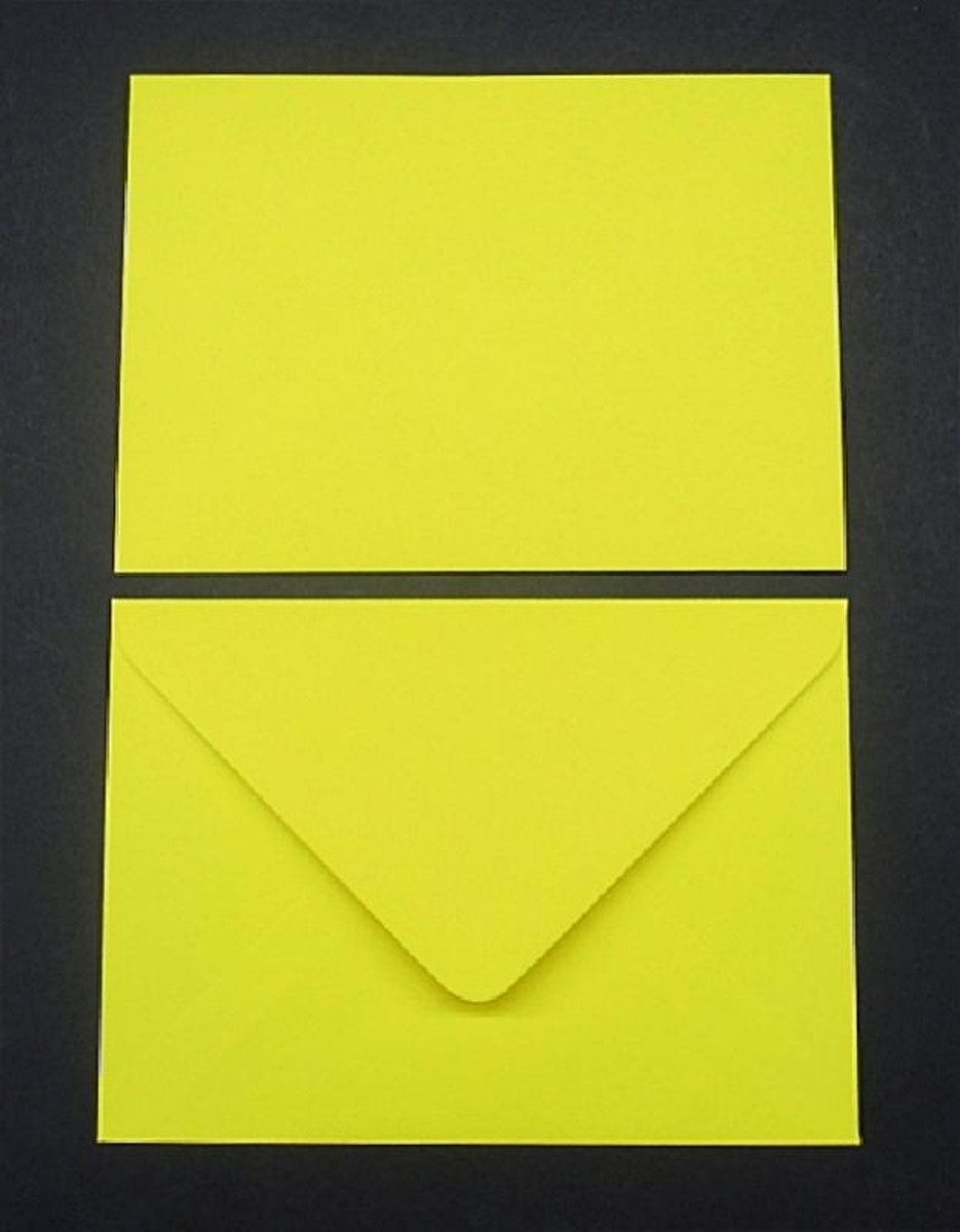 Blanke Briefhüllen Briefumschlag Briefumschläge 125x175mm (DIN B6) 100g/qm gummiert VE=100 Stück gelb.