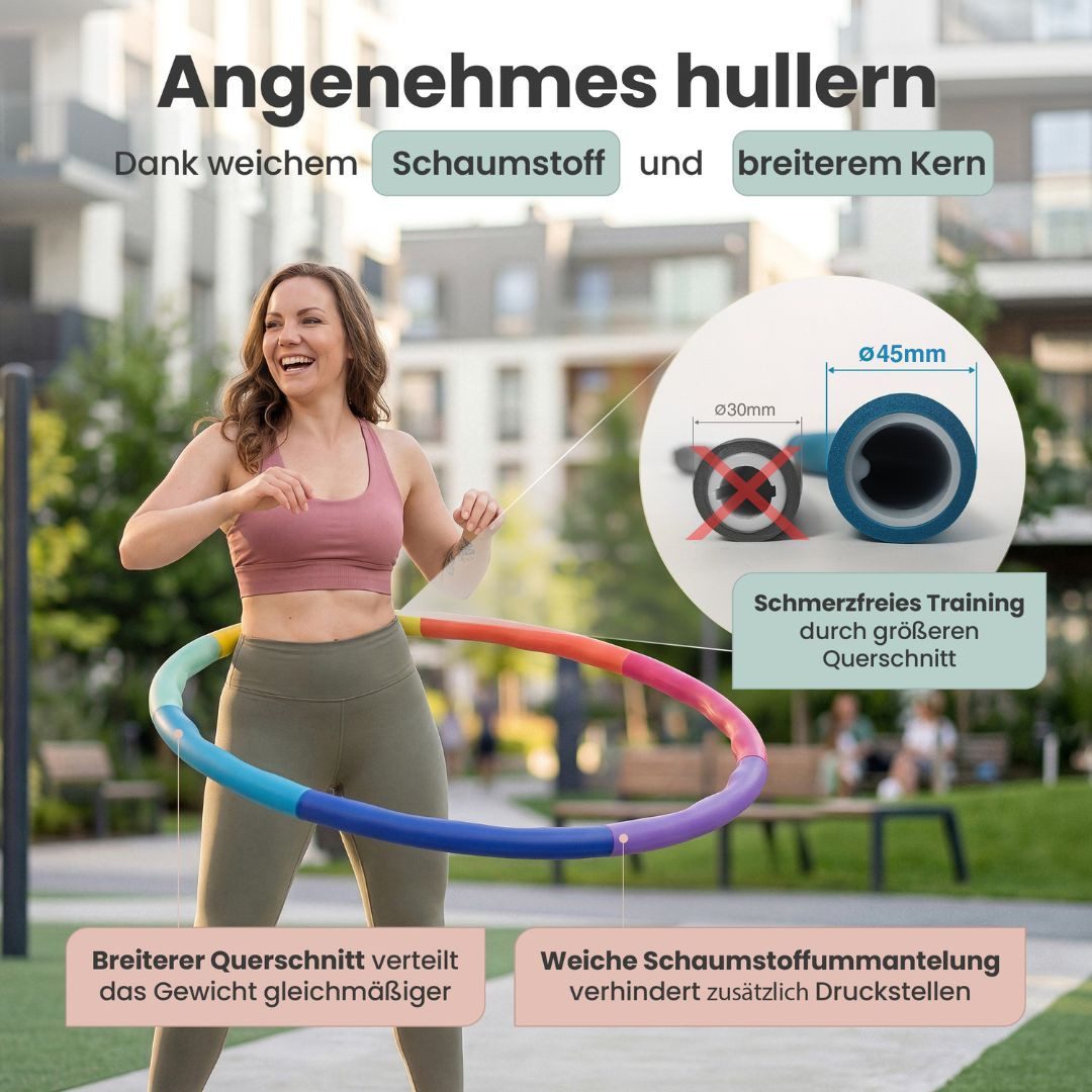 ElLi Hoop Hula-Hoop-Reifen Elli Hoop - Hula Hoop Reifen M (8-tlg)