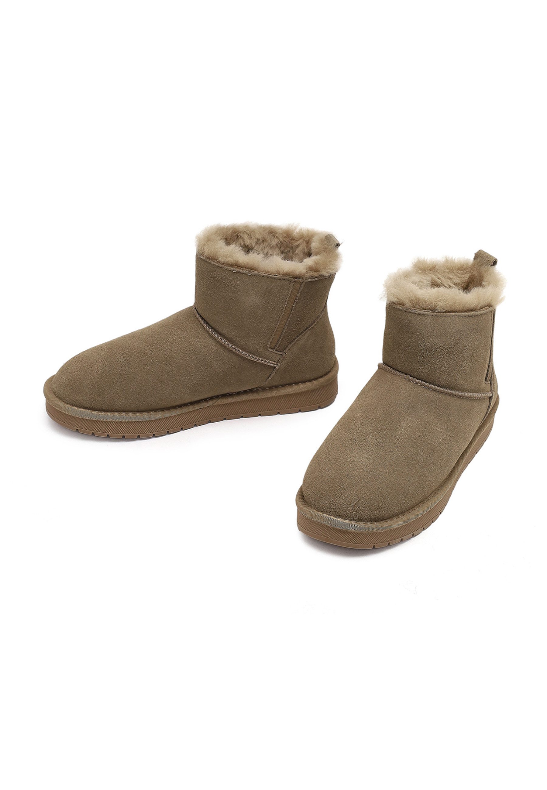 Derimod Teddy-Stiefel aus Veloursleder Ankleboots