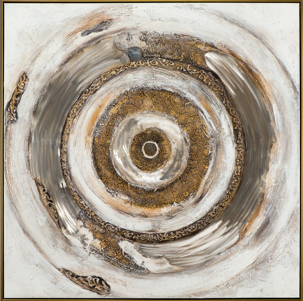 ArtUniverse Gemälde Goldene Meditation 102 x 102 cm, Abstrakt