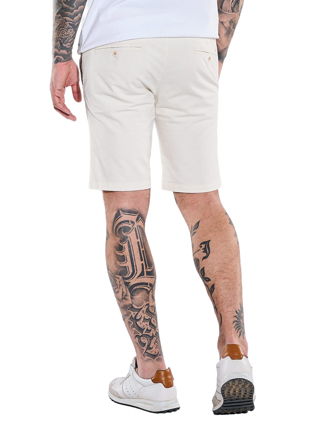 emilio adani Bermudas Herren Bermuda aus Cord-Material, Naturweiss