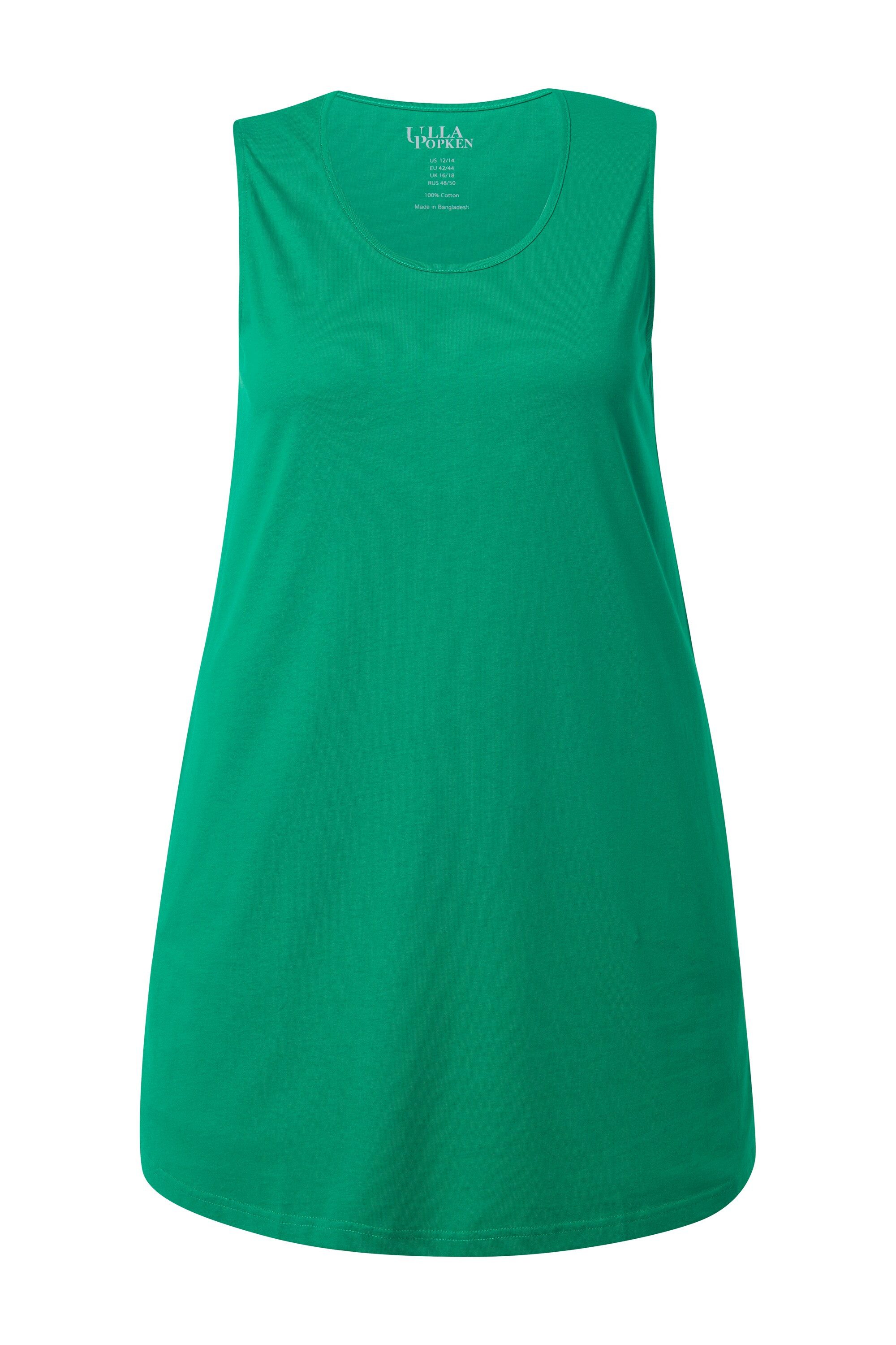 Ulla Popken Longtop Top A-Linie Rundhalsausschnitt ärmellos