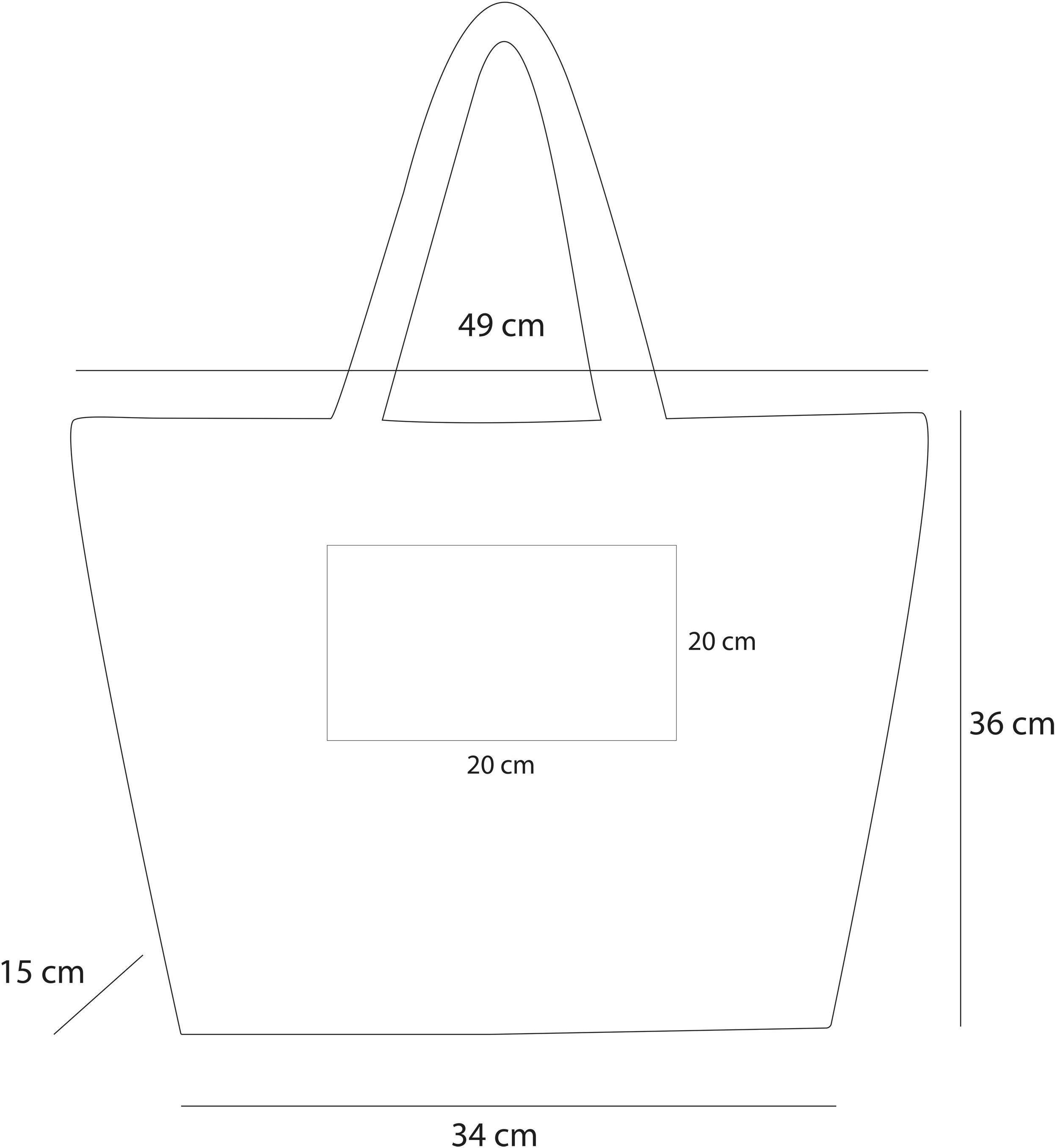 normani Strandtasche Große Strandtasche mit Handtasche Liter 19 Reißverschluss Kuredu, Grau