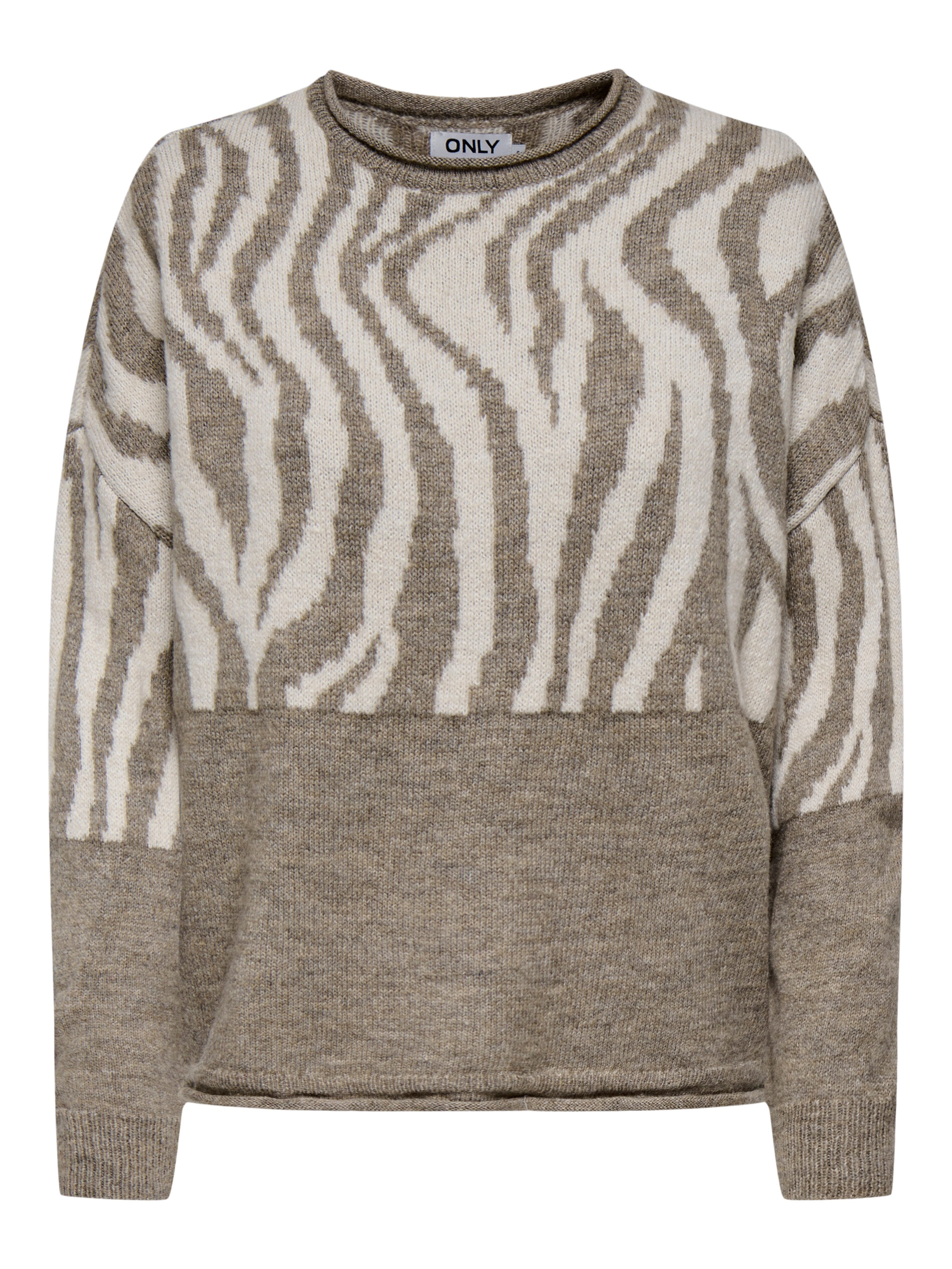 ONLY Rundhalspullover ONLJADE ANIMAL LS O-NECK günstig online kaufen
