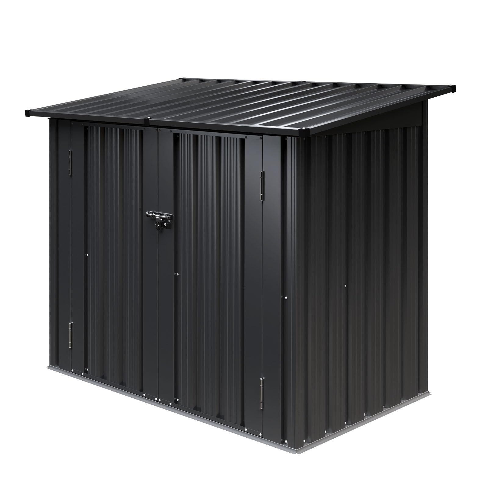 AOXUN Gerätehaus Metallschuppen mit Türen und Dachklappe, BxT: 122.4x63 cm, (1 St), Gartenschrank für den Außenbereich, 122 x 63 x 94 cm