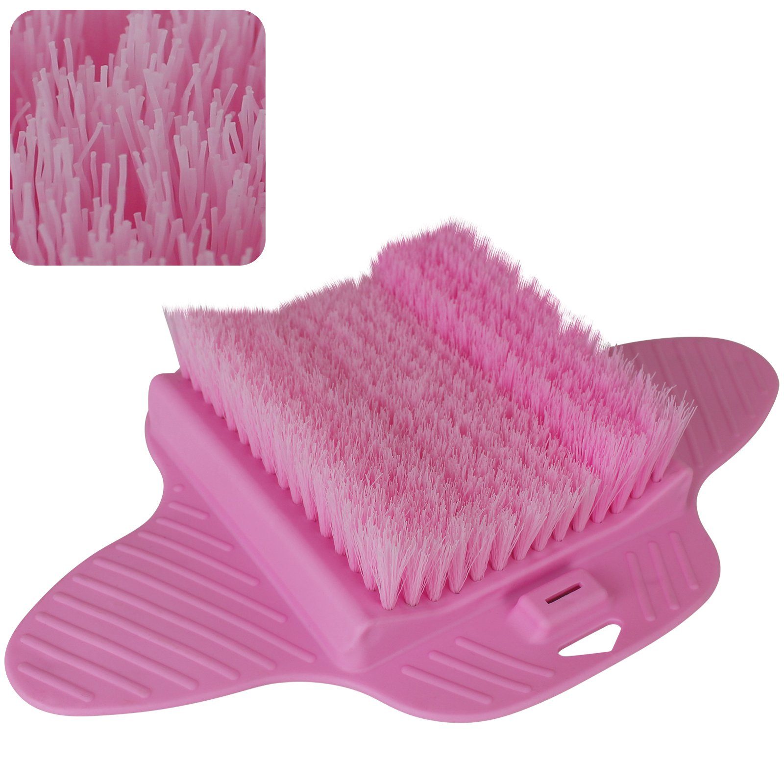 EDCO Fußbürste mit Farbwahl, Badbürste Saugnapf Scrubber Schrubber Fussreinigungsbürste Pink | Fußbürsten