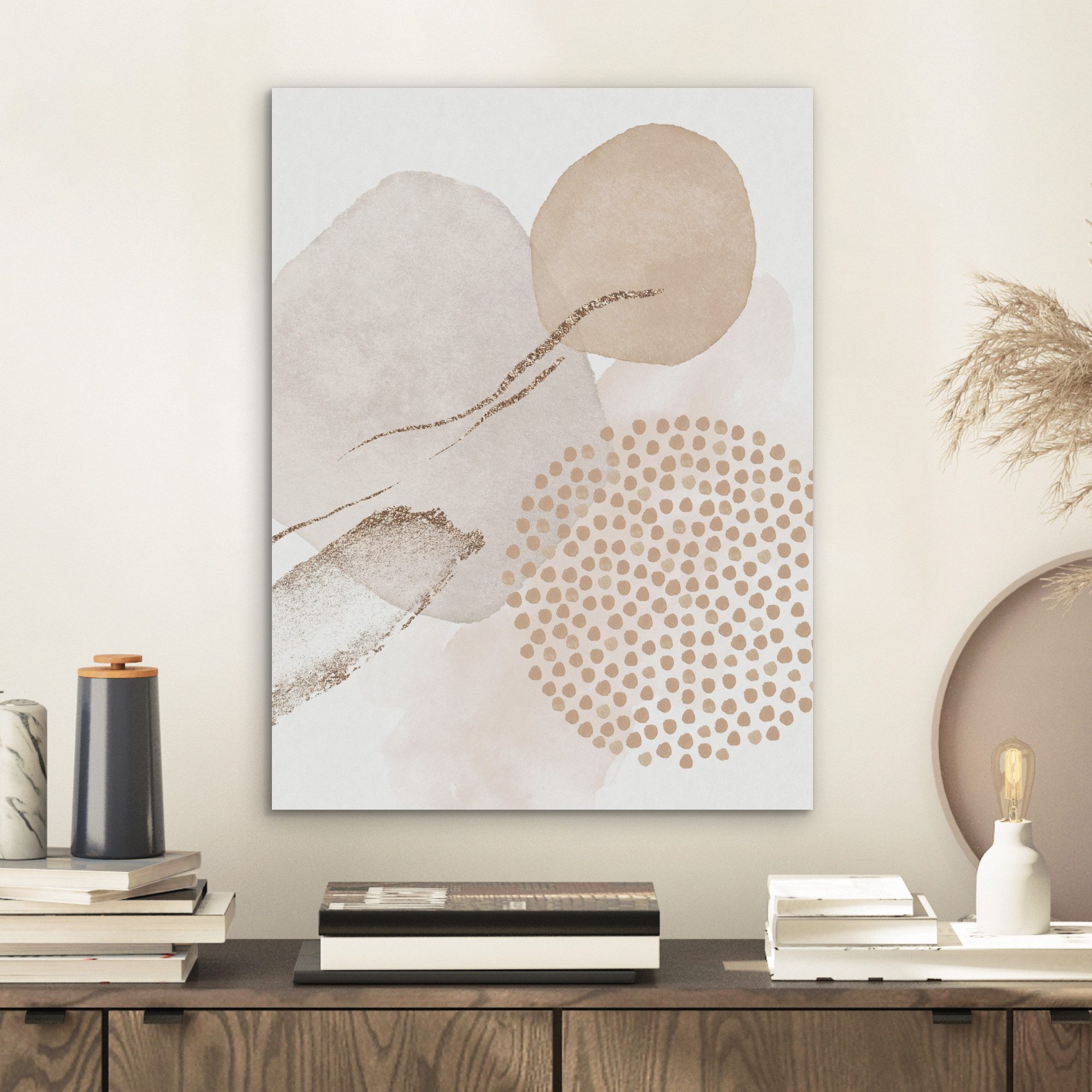 MuchoWow Gemälde Aquarell - Beige - günstig online kaufen