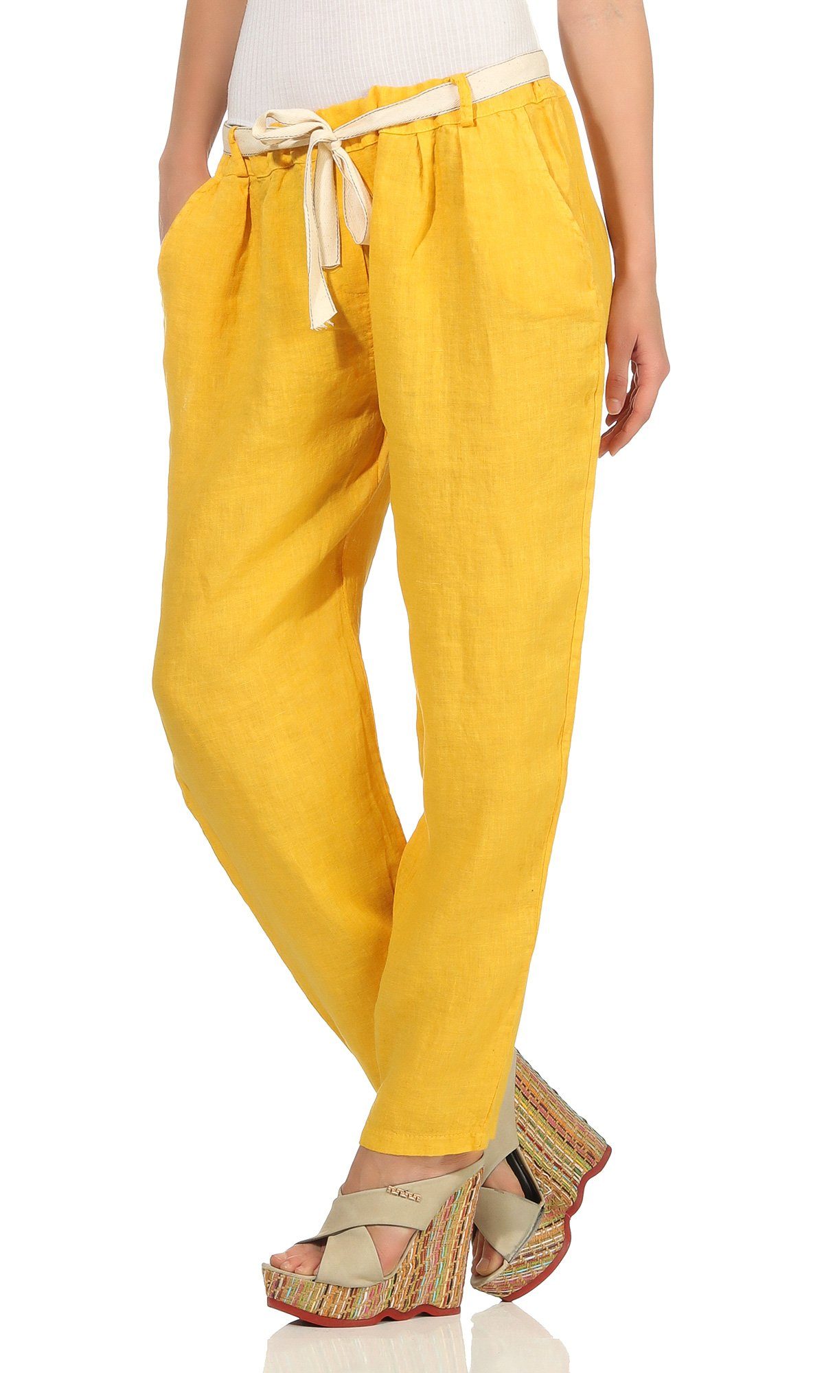 Mississhop Leinenhose Leinenhose 100 % Leinen günstig online kaufen