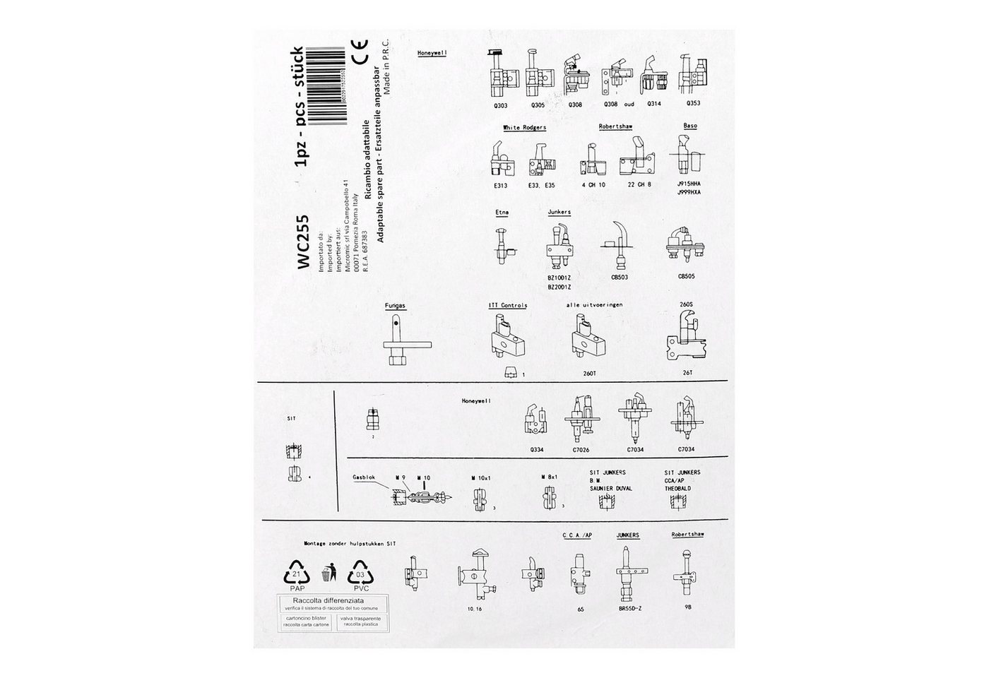 Thumbnail - easyPART Montagezubehör Backofen wie EUROPART 10033745 Thermoelement Universal, Für Backofen / Herd