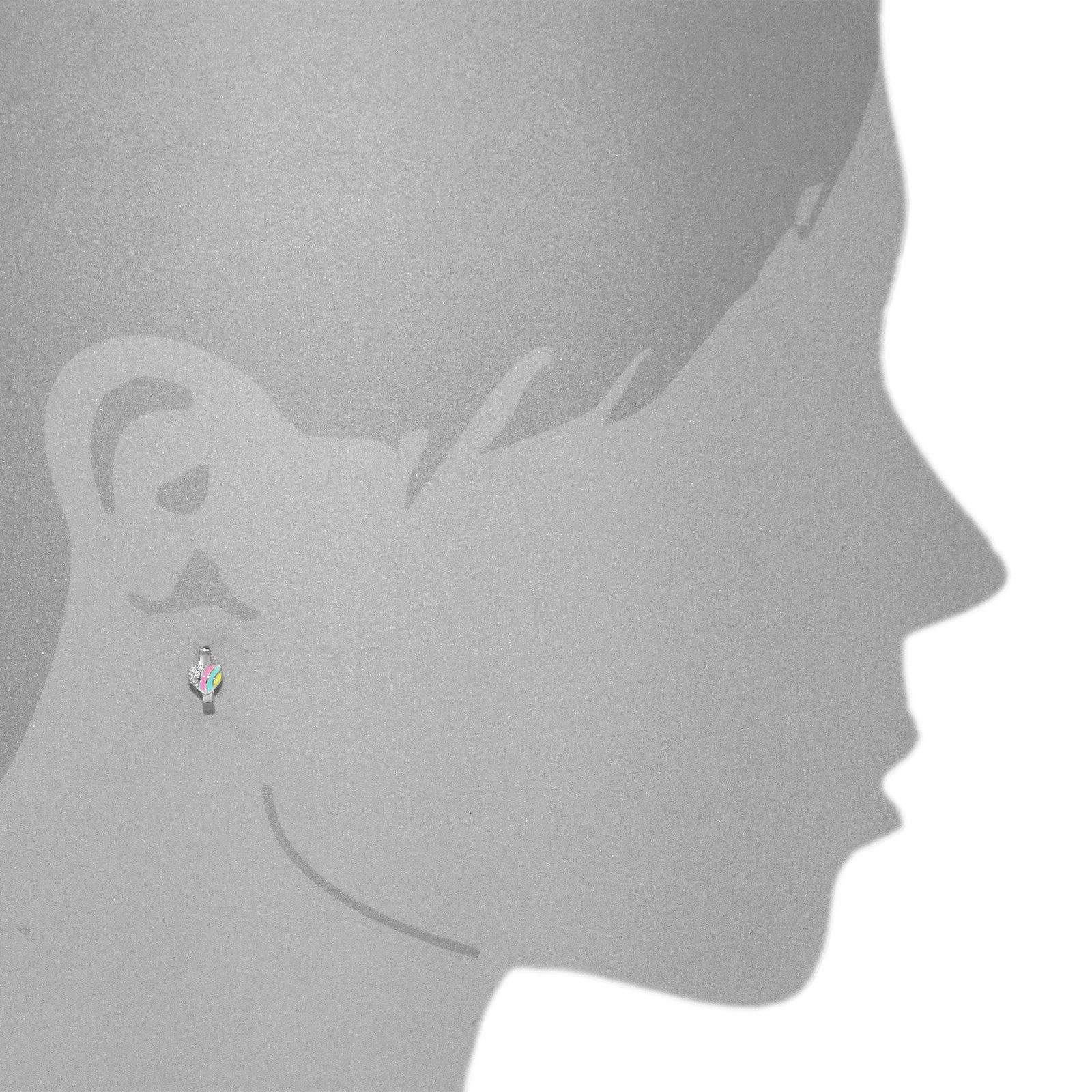 OSTSEE-SCHMUCK Paar Creolen Ostsee-Schmuck Creole buntes Herz 6 mm Creole buntes Herz 6 mm (2-tlg)