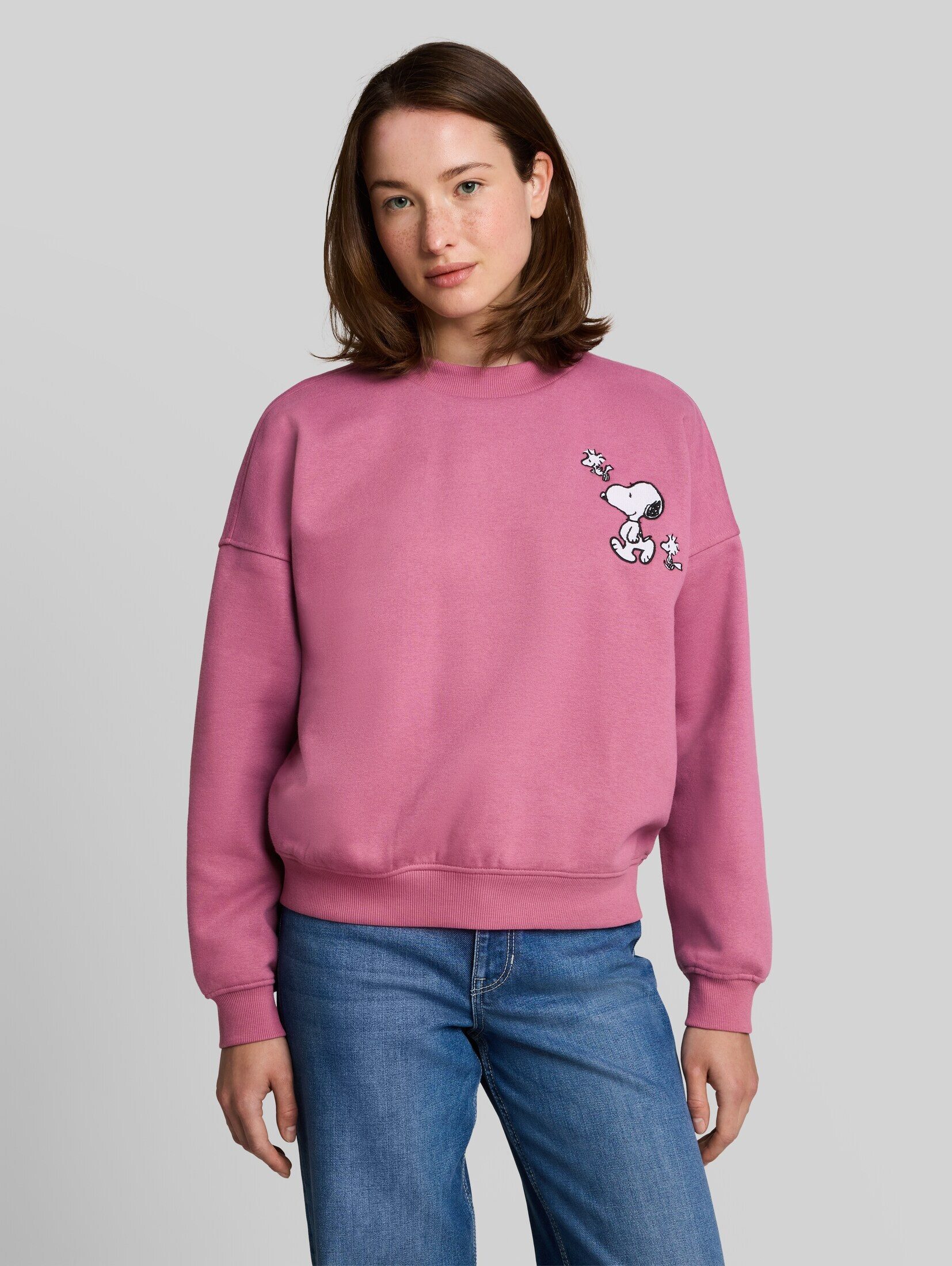 TOM TAILOR Denim Sweatshirt Strick & Sweatshirts Sweatshirt mit Snoopy-Print