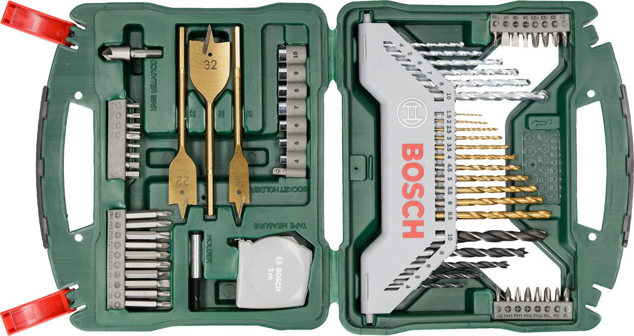 BOSCH Bohrer- und Bit-Set Bosch Bit-Bohrer-Set X-Line im Kunststoffkoffer günstig online kaufen
