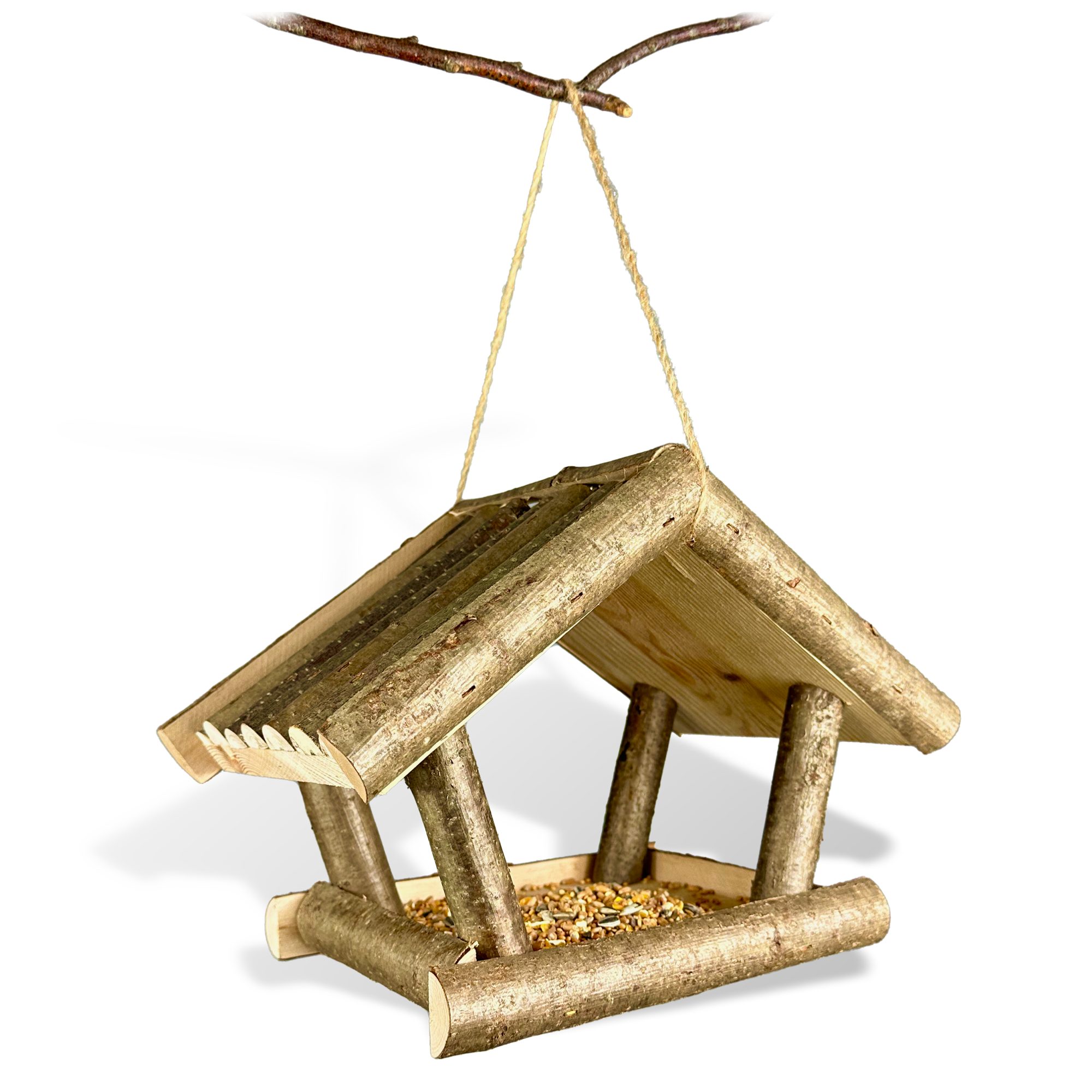 gartenetage Vogelhaus "Hazel" Vogelhaus zum Aufhängen wetterfest aus Haseln günstig online kaufen