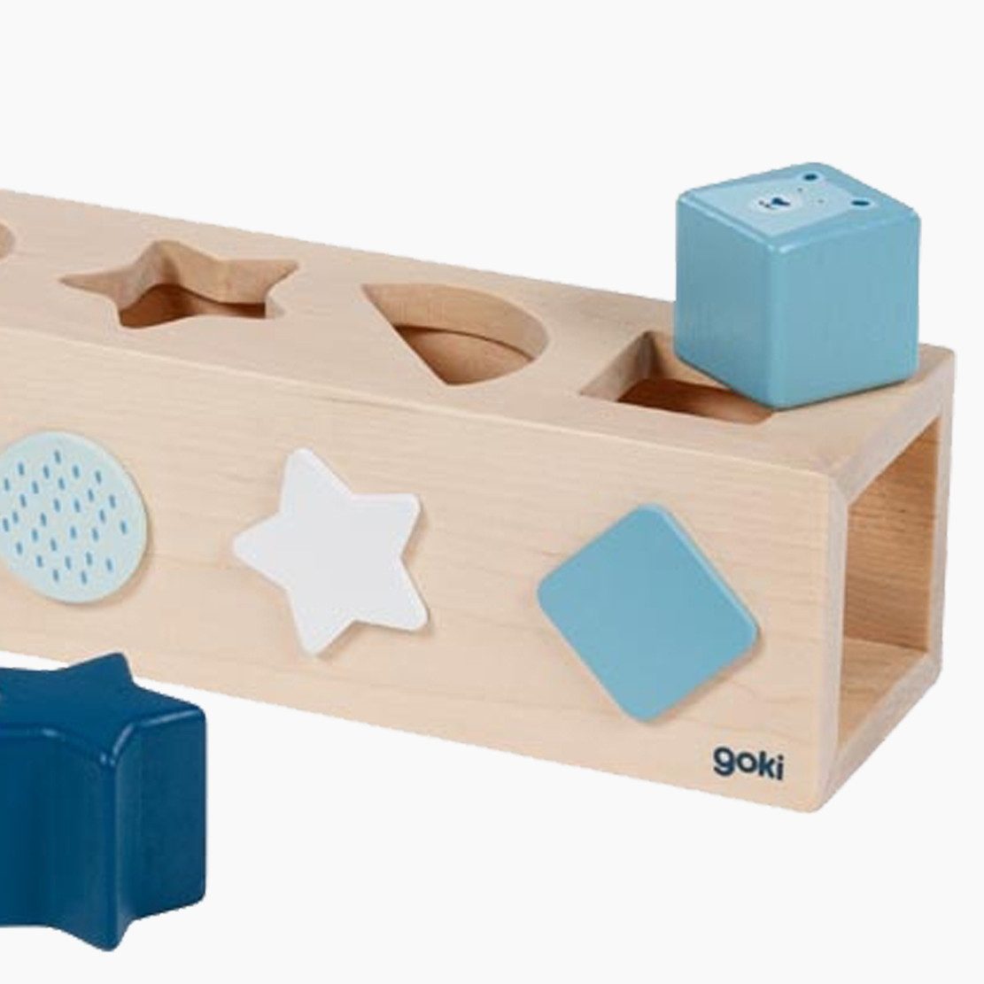 goki Steckspielzeug Sort Box, Lifestyle Azur, (packung, 5-tlg), Qualitäts Spielzeug aus Holz