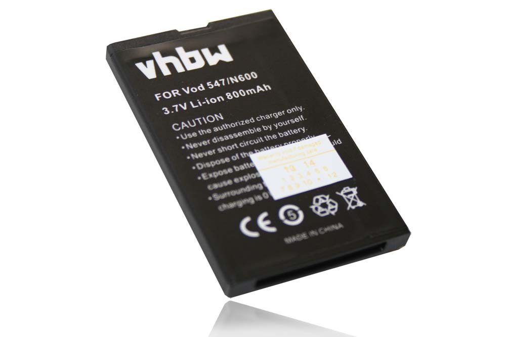 vhbw kompatibel mit ZTE V16, X771, X850 3G Racer, X770, X850, U85, Z160 Smartphone-Akku Li-Ion 800 mAh (3,7 V)