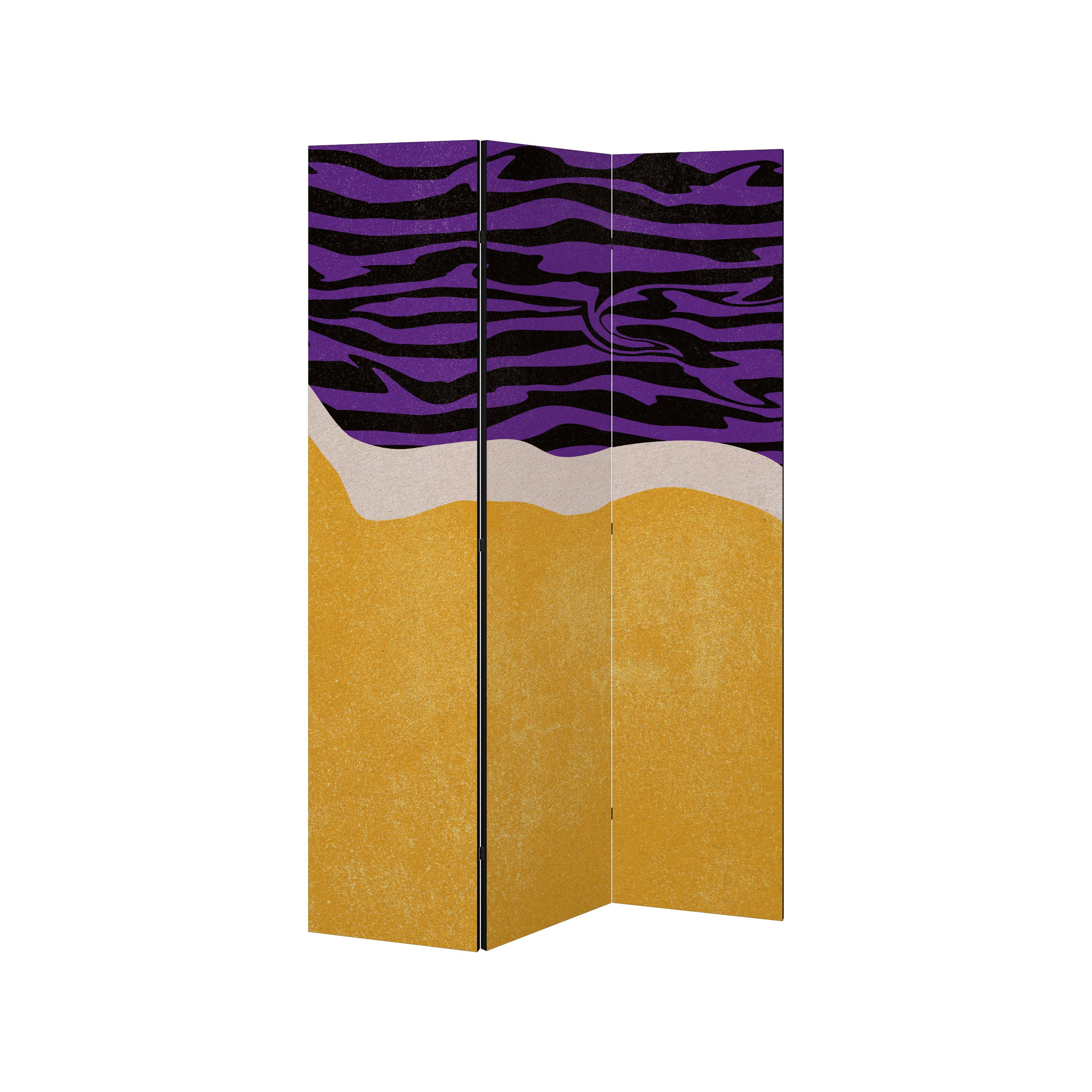 SPACEREBELS Paravent INDEPENDENT BORDER (3 St), Raumteiler mit 3 Paneelen, beidseitig bedruckt, 114 x 168 cm