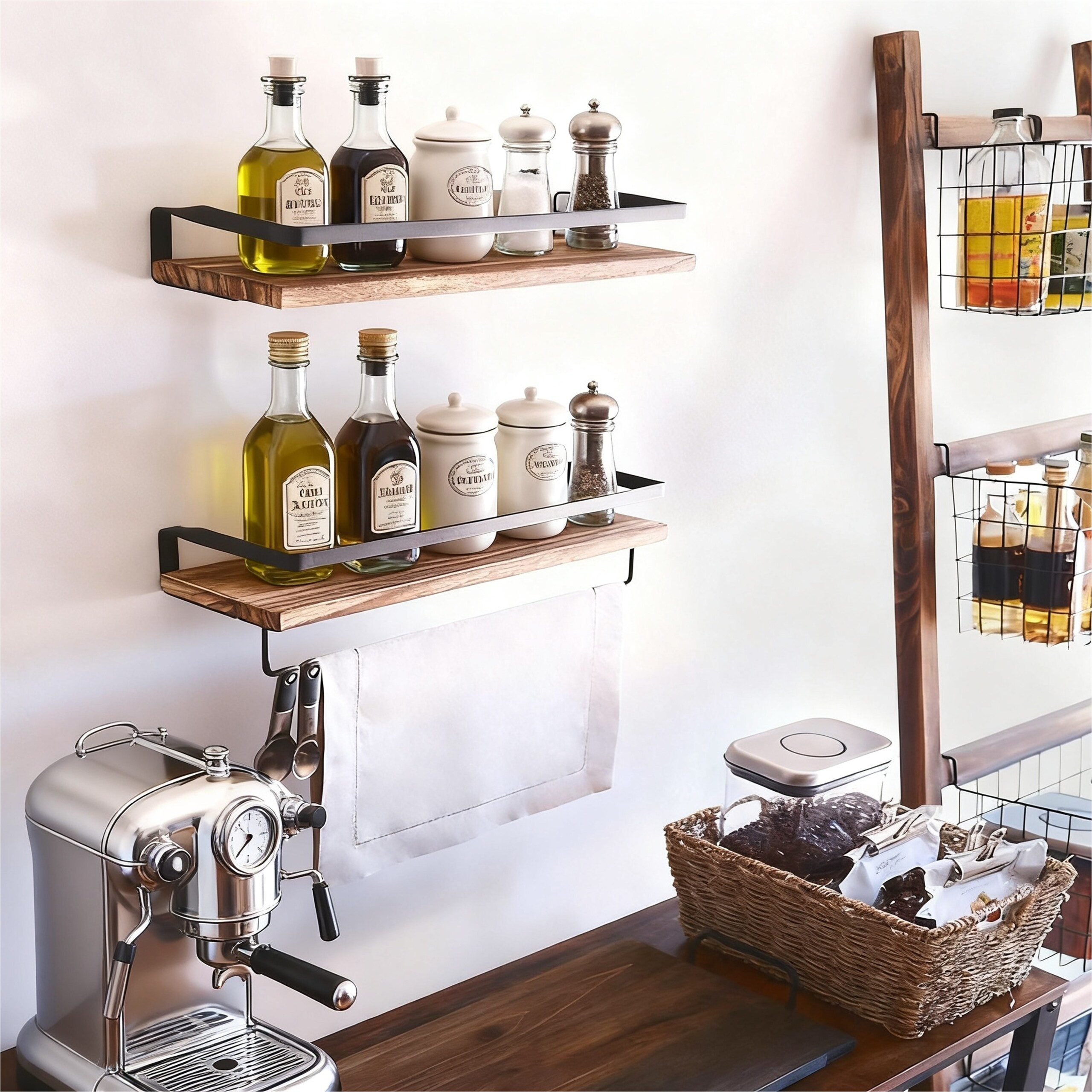 relaxdays Wandregal 2-teiliges Wandregal Set günstig online kaufen