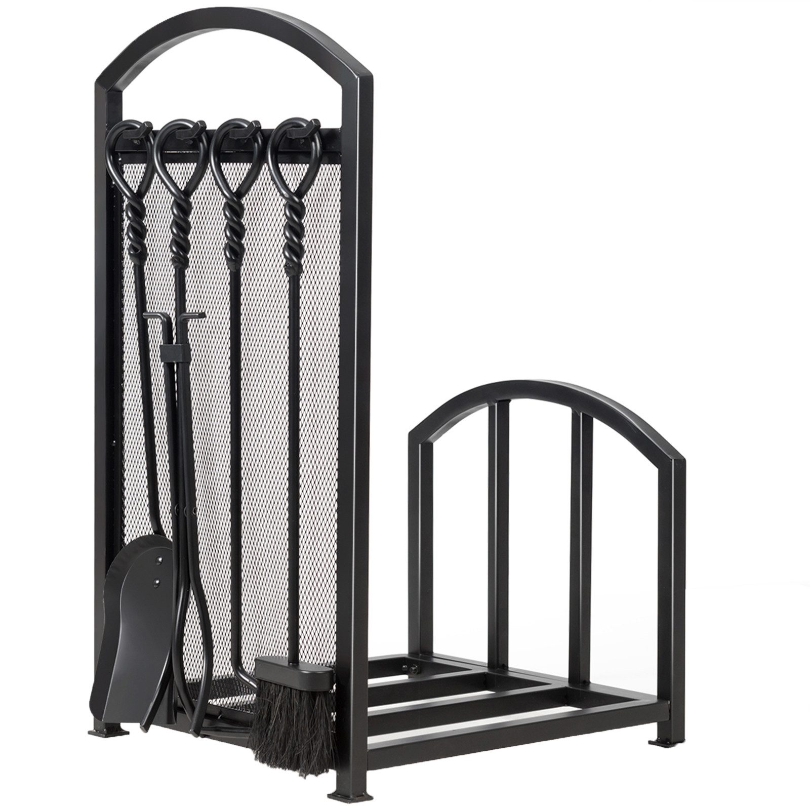 KOMFOTTEU Kaminholzregal Feuerholzregal, Metall