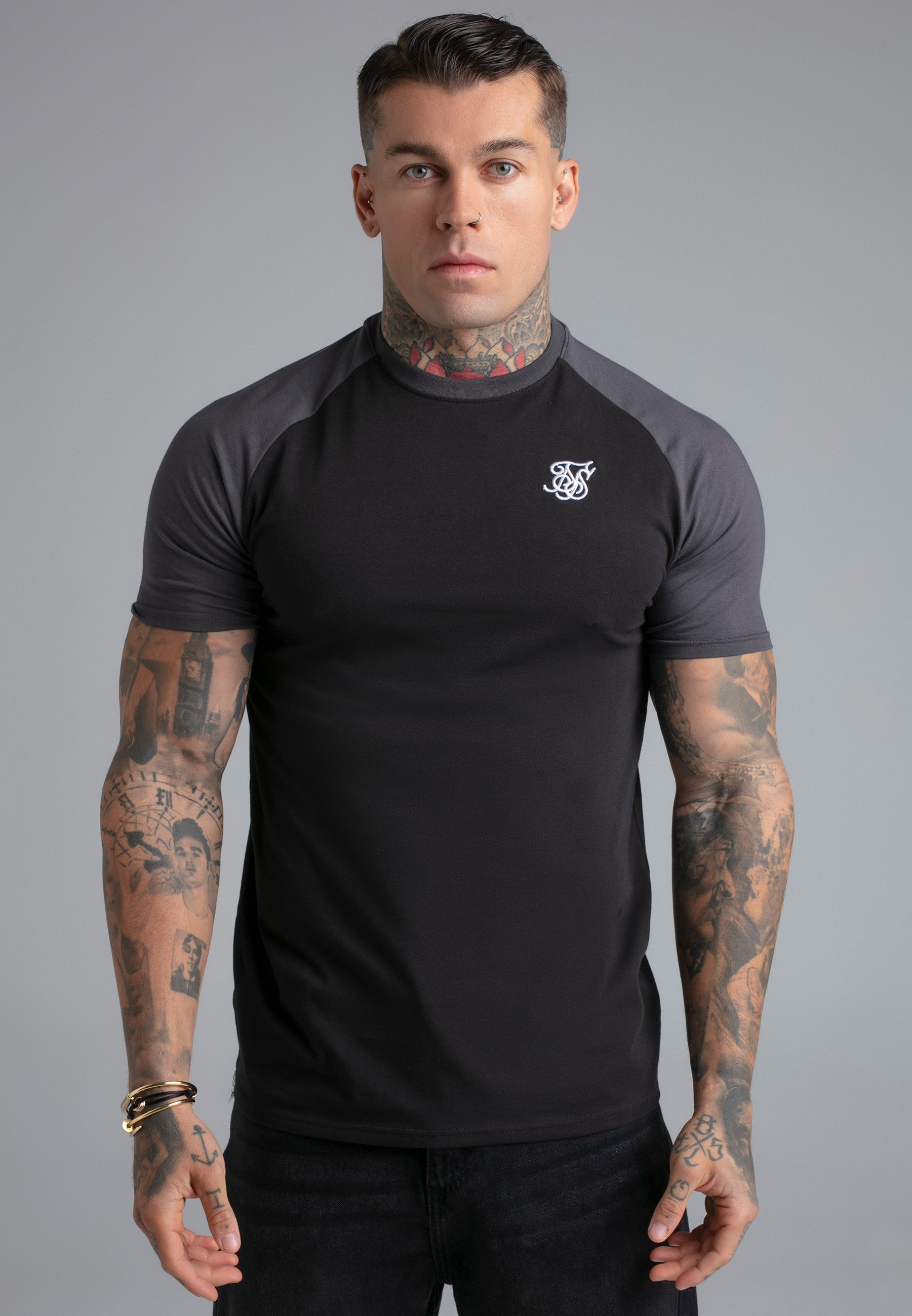 Siksilk T-Shirt SikSilk Herren-Raglan-T-Shirt günstig online kaufen